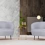 Piccoli Bony Armchair Linen Light Grey 1