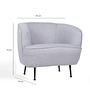 Piccoli Bony Armchair Linen Light Grey 8