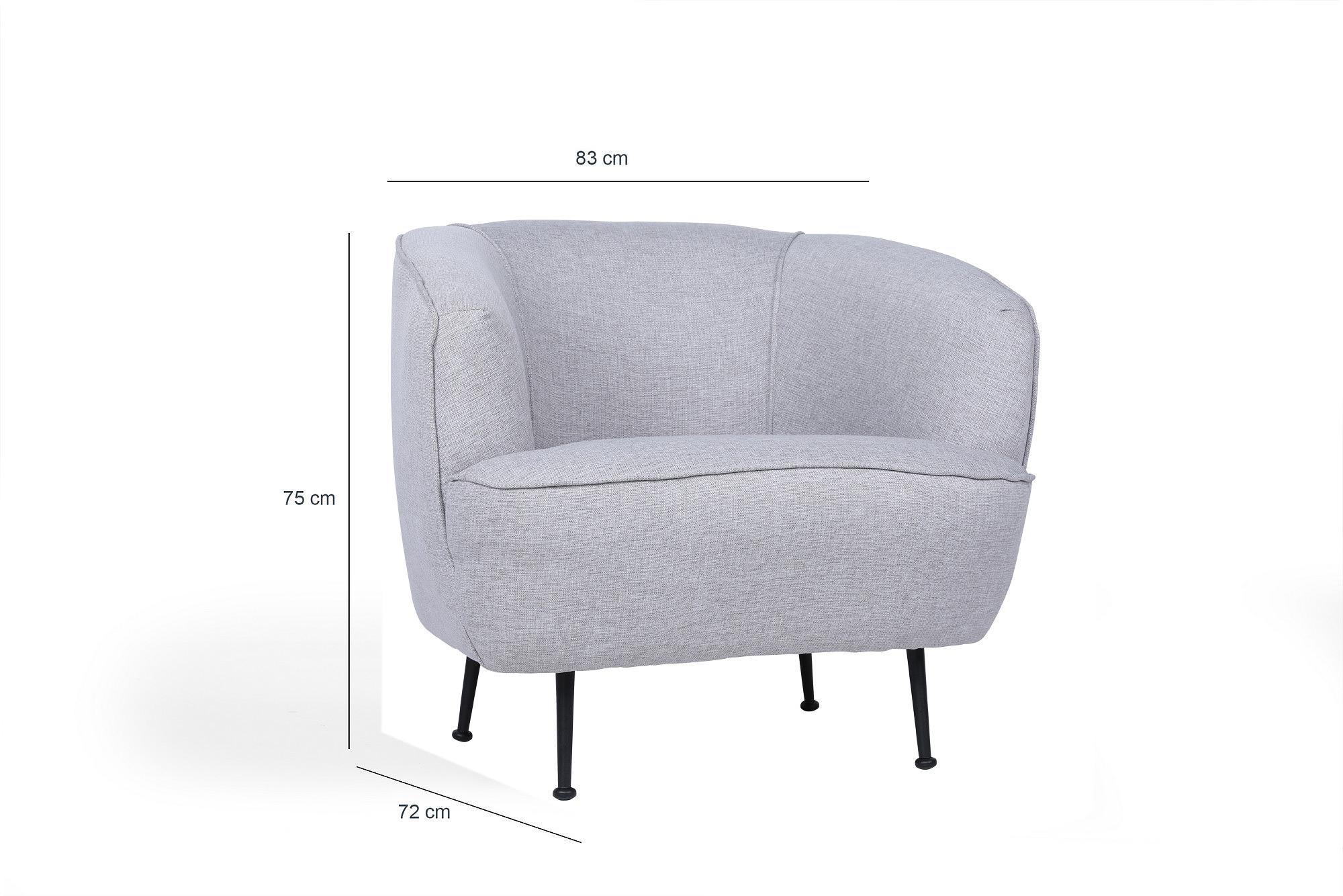 Piccoli Bony Armchair Linen Light Grey 8