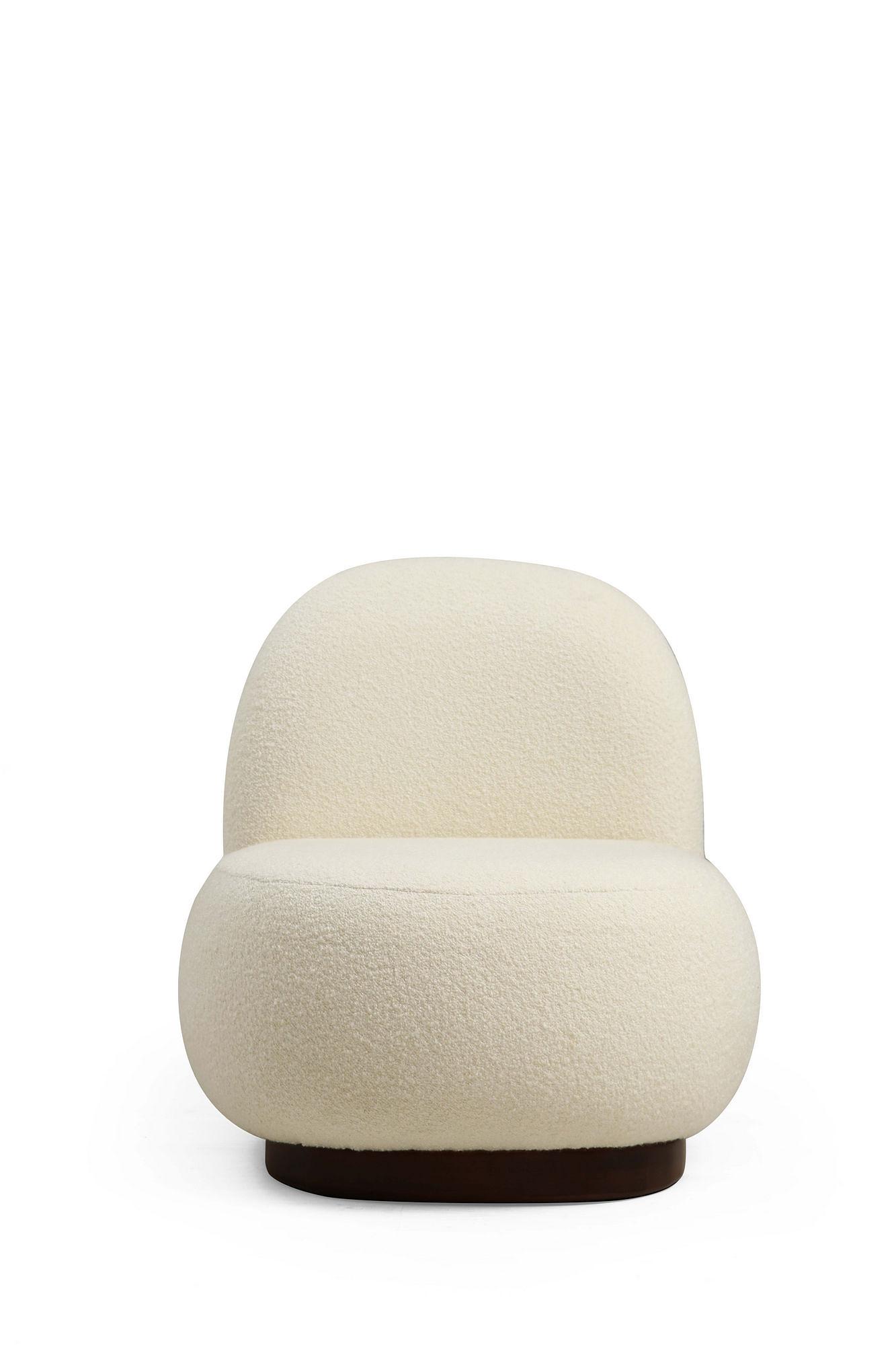 Tina Sessel Bouclé Weiß 3
