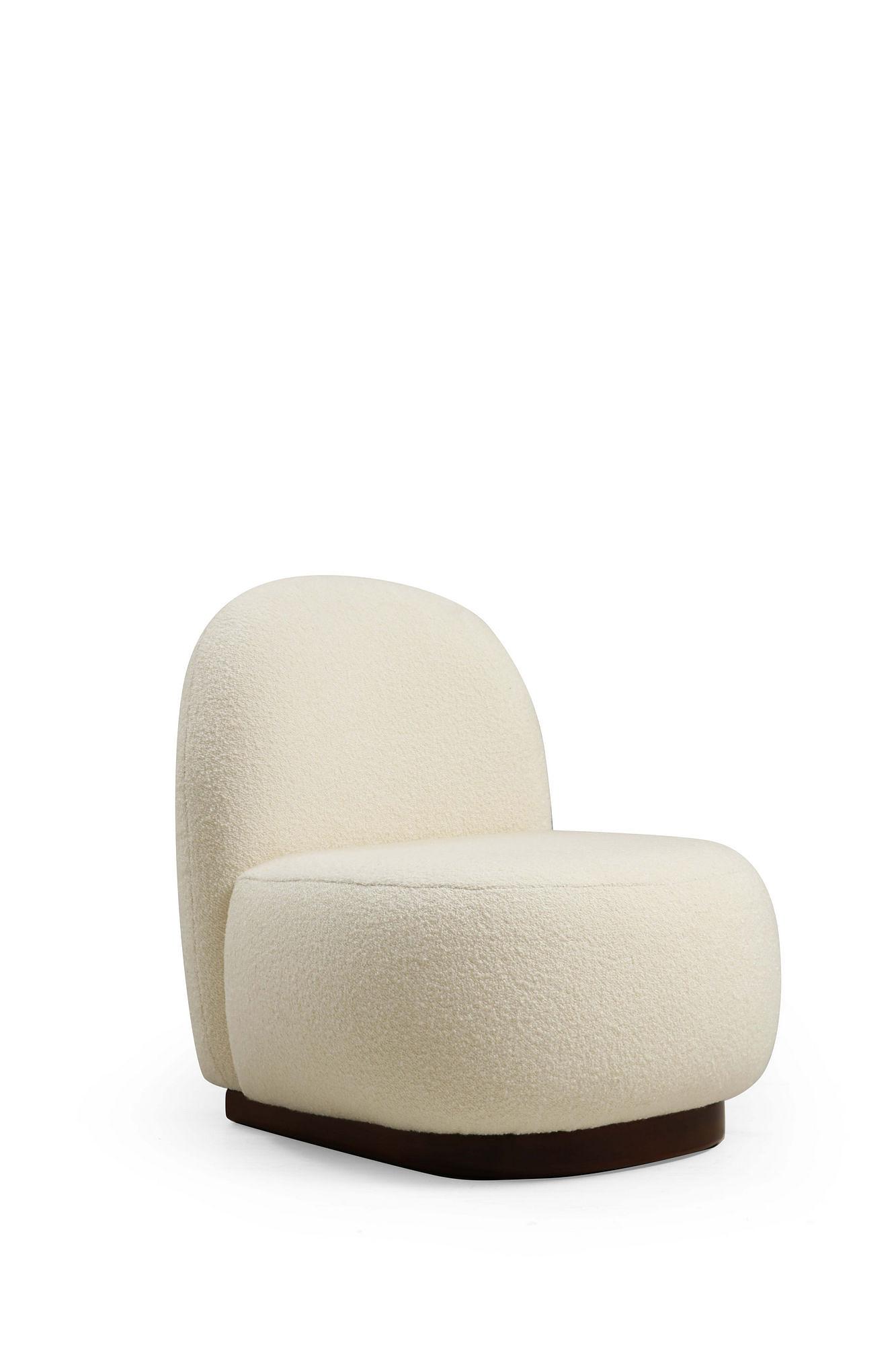 Tina Sessel Bouclé White 2