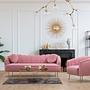 Oyster Armchair Dusty Rose 2