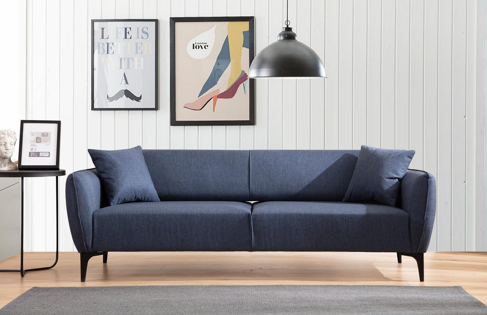 Belissimo 3-seater sofa Blue 1