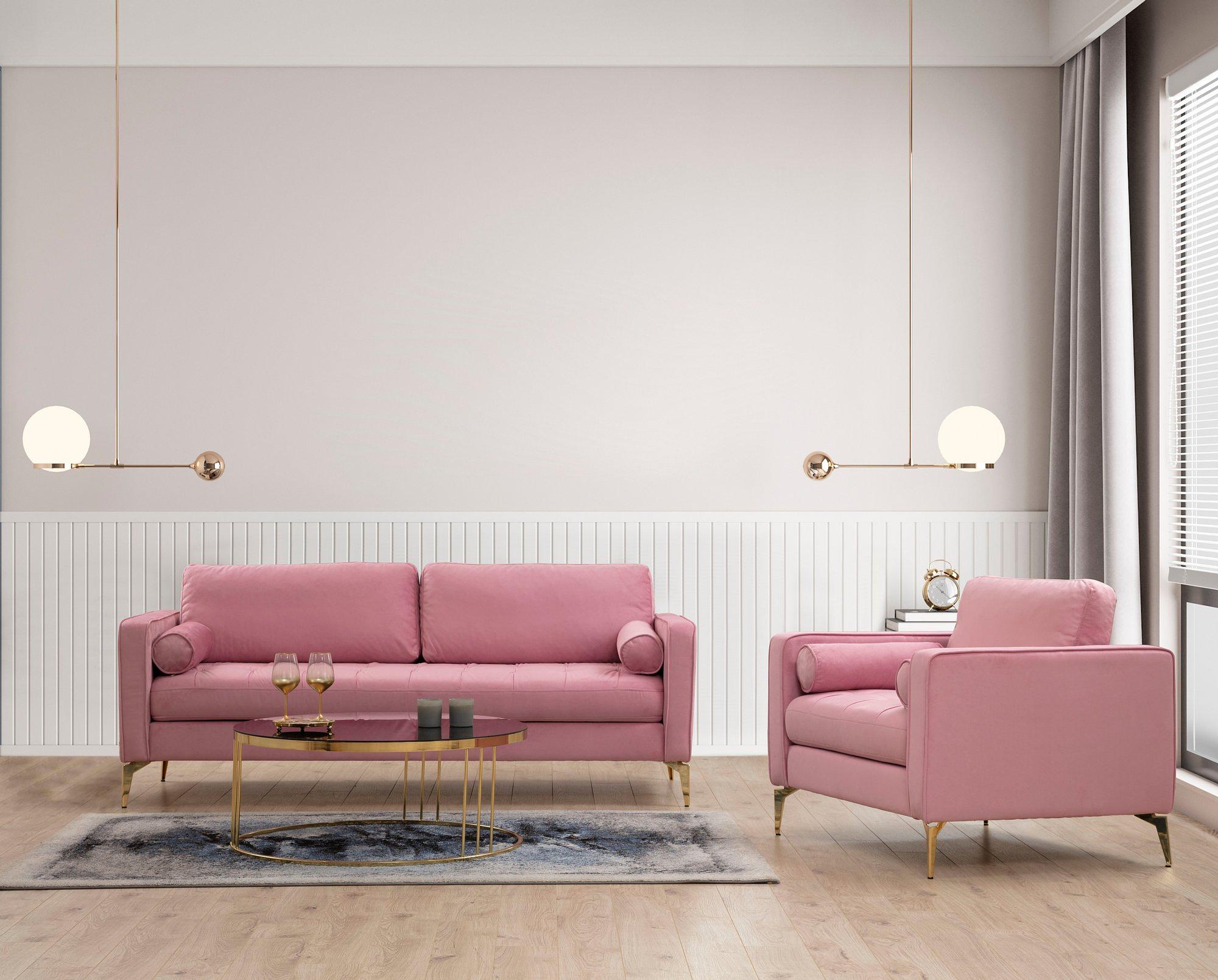 Rome Armchair Dusty Rose 2