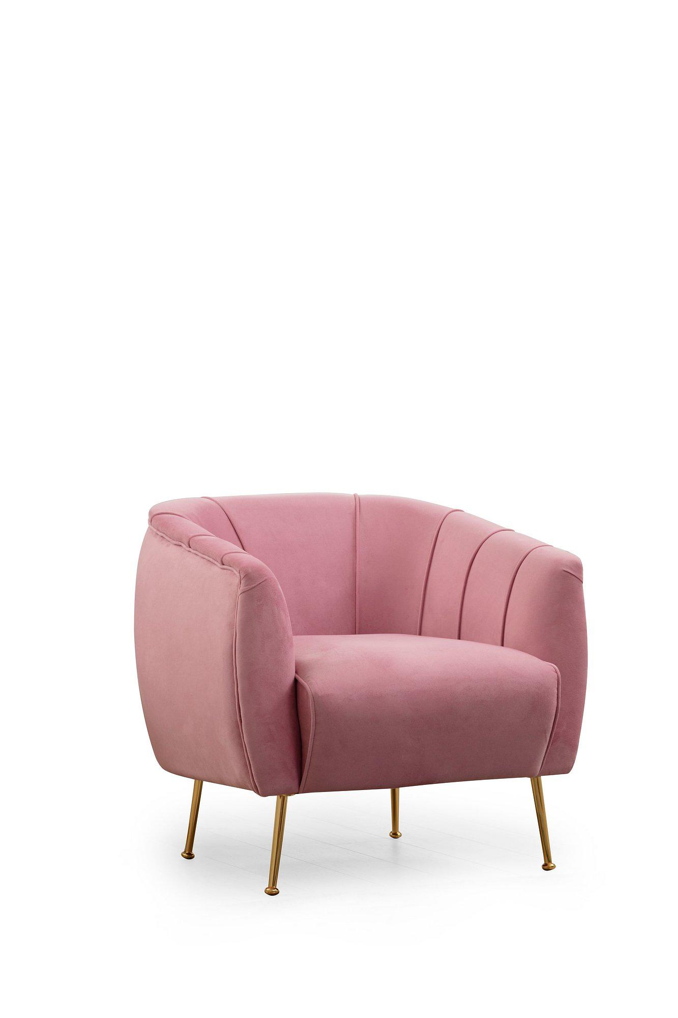 Oyster Armchair Dusty Rose 4