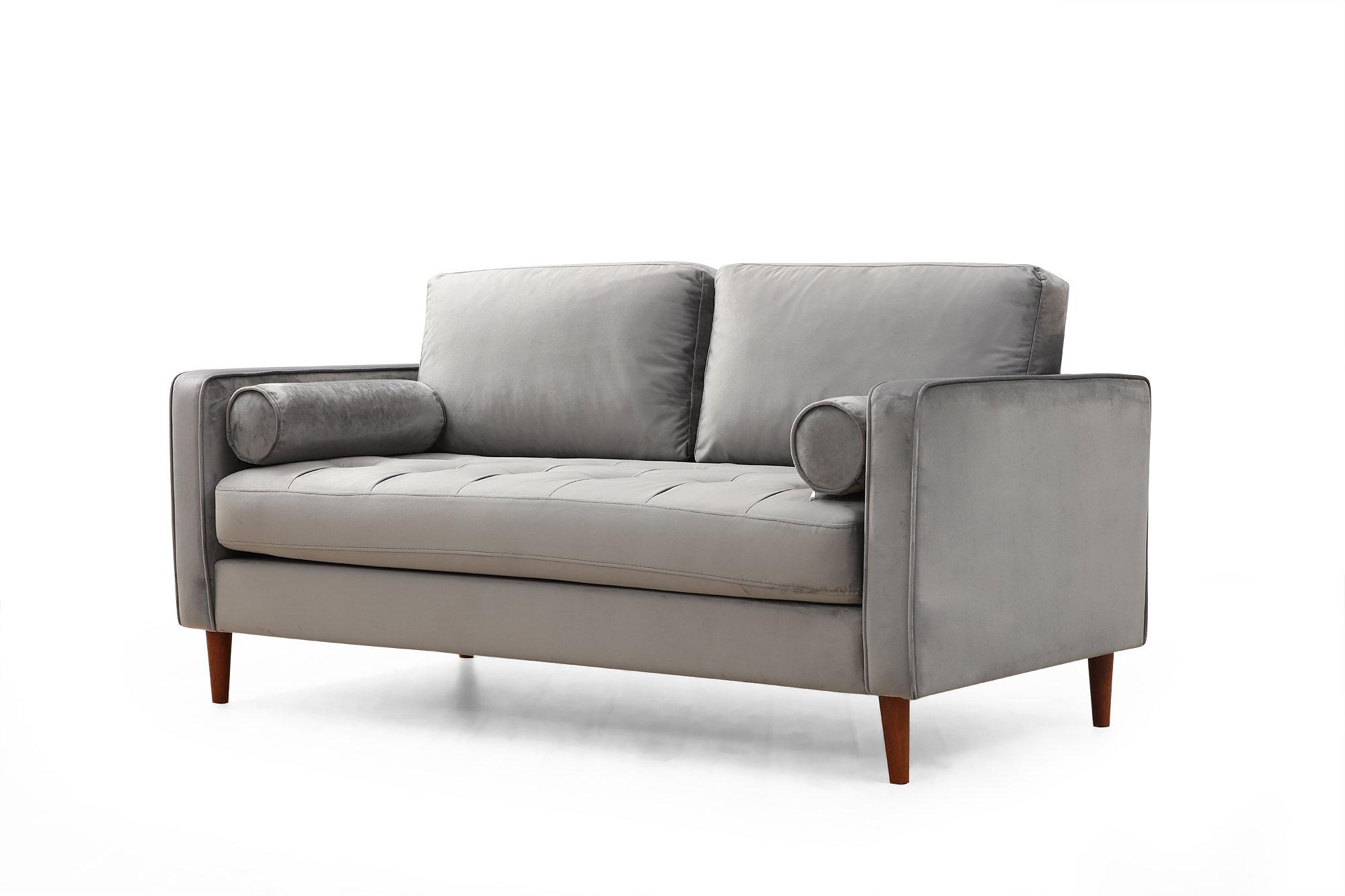 Rome 2-seater sofa light grey 4