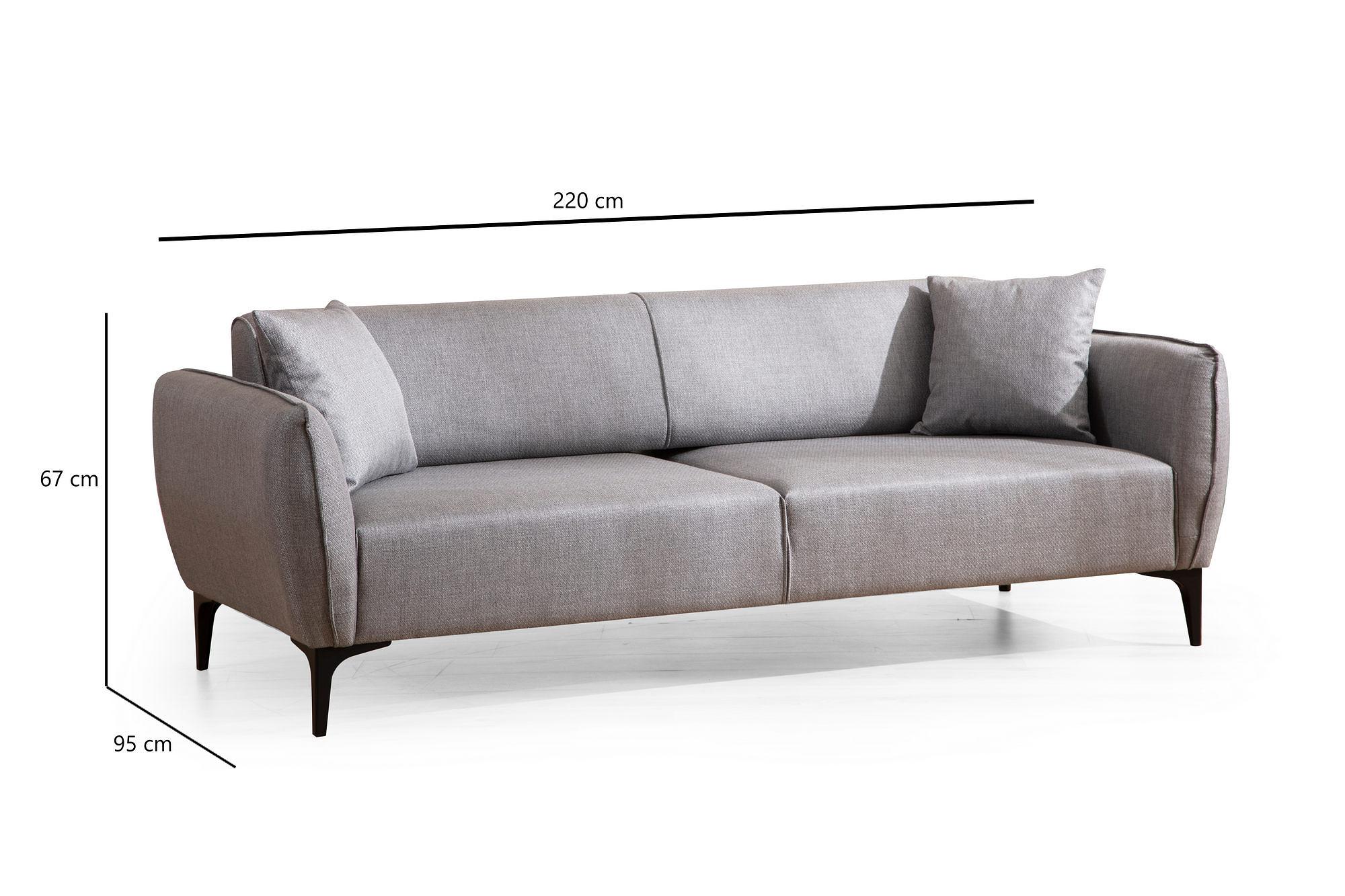 Belissimo 3-seater sofa Grey 7