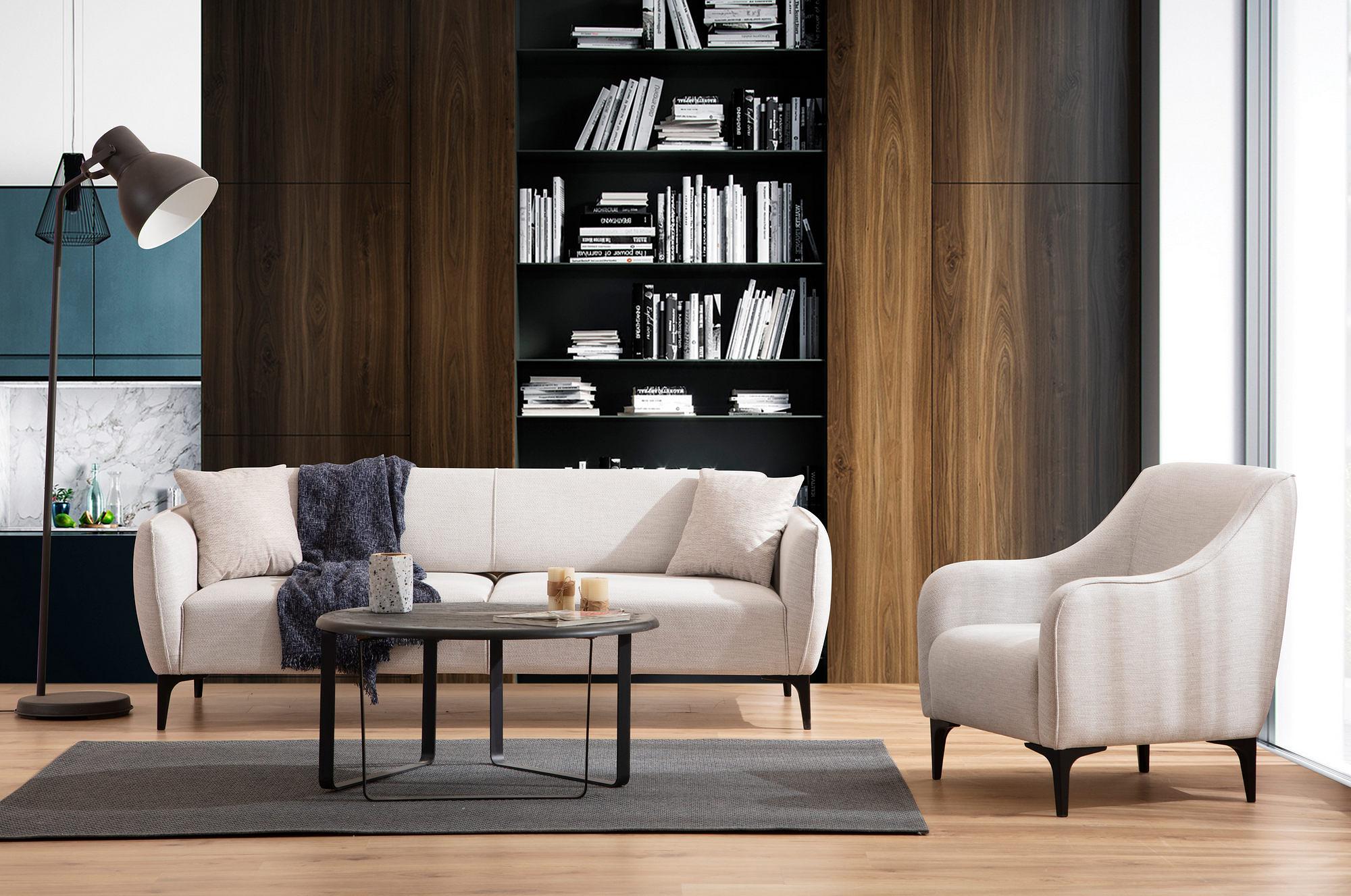 Belissimo 3-Sitzer Sofa Weiß 2