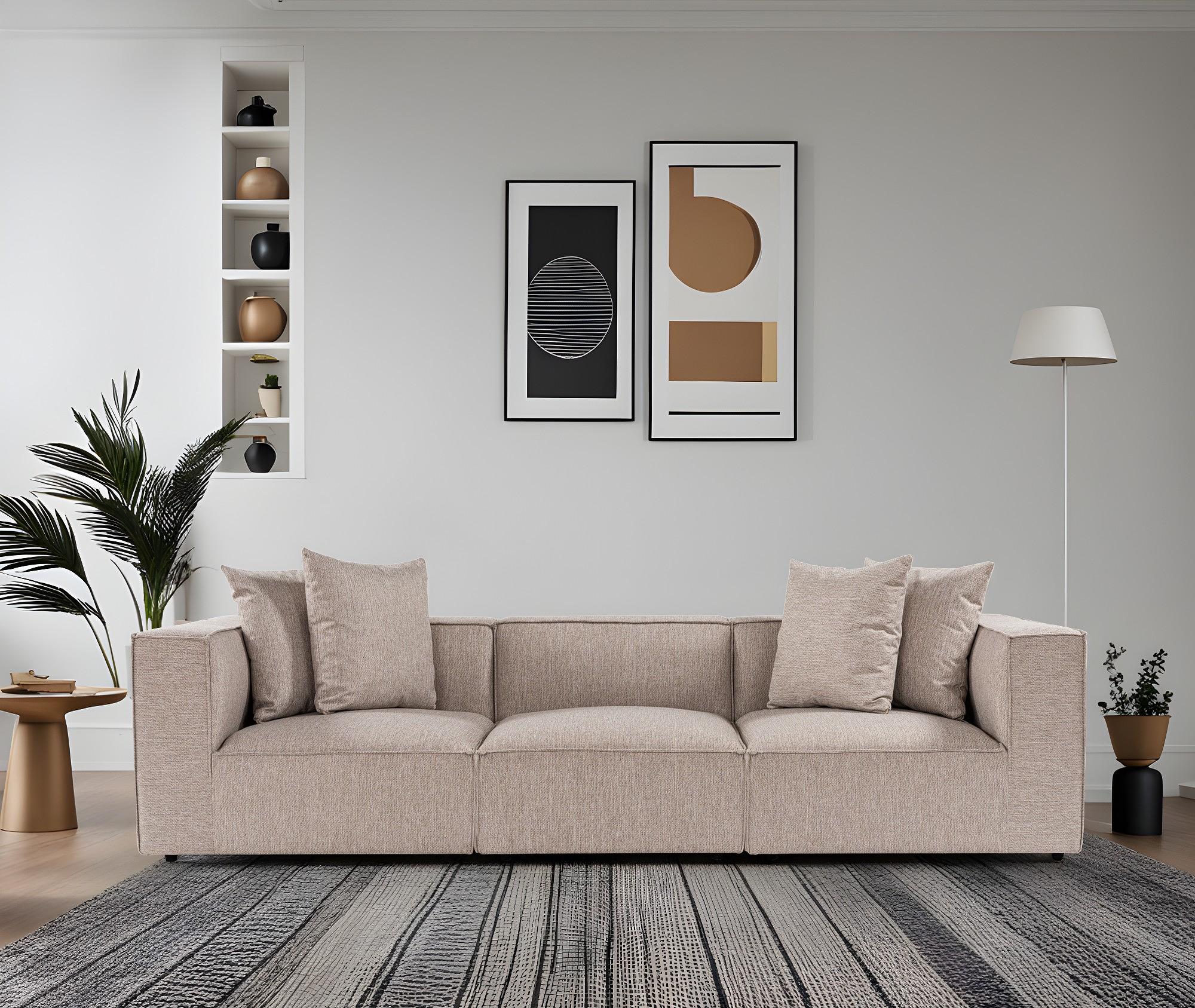 Sora 3-seater sofa Beige 2
