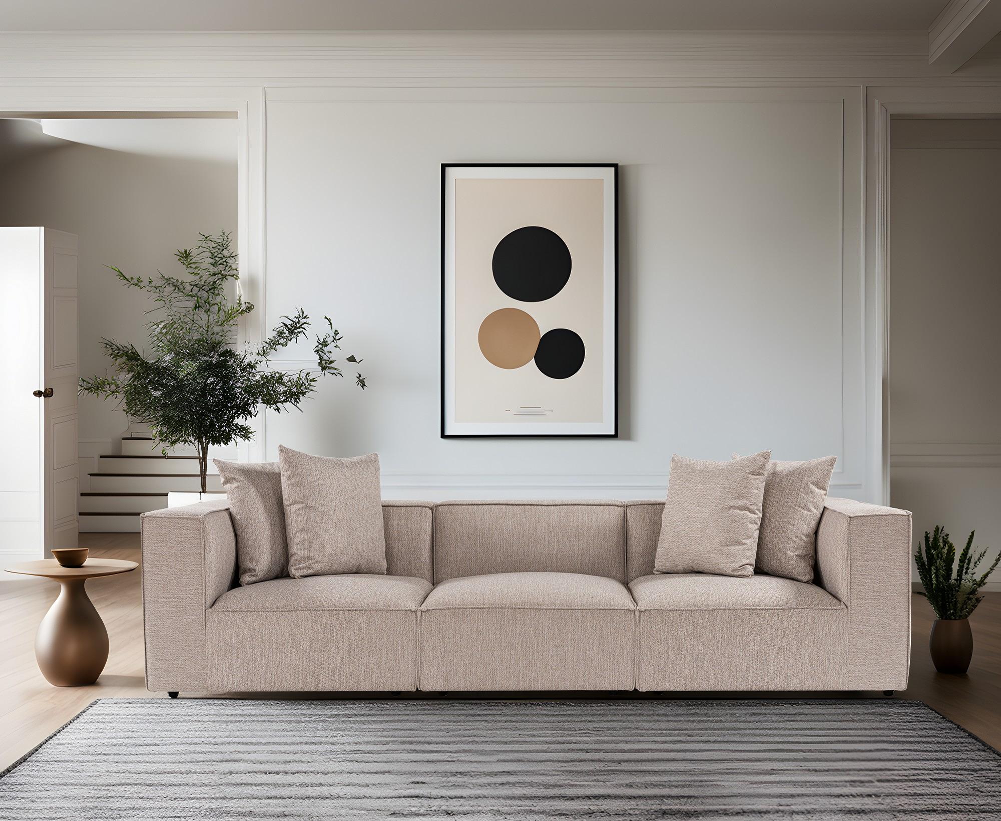 Sora 3-Sitzer Sofa Beige 1