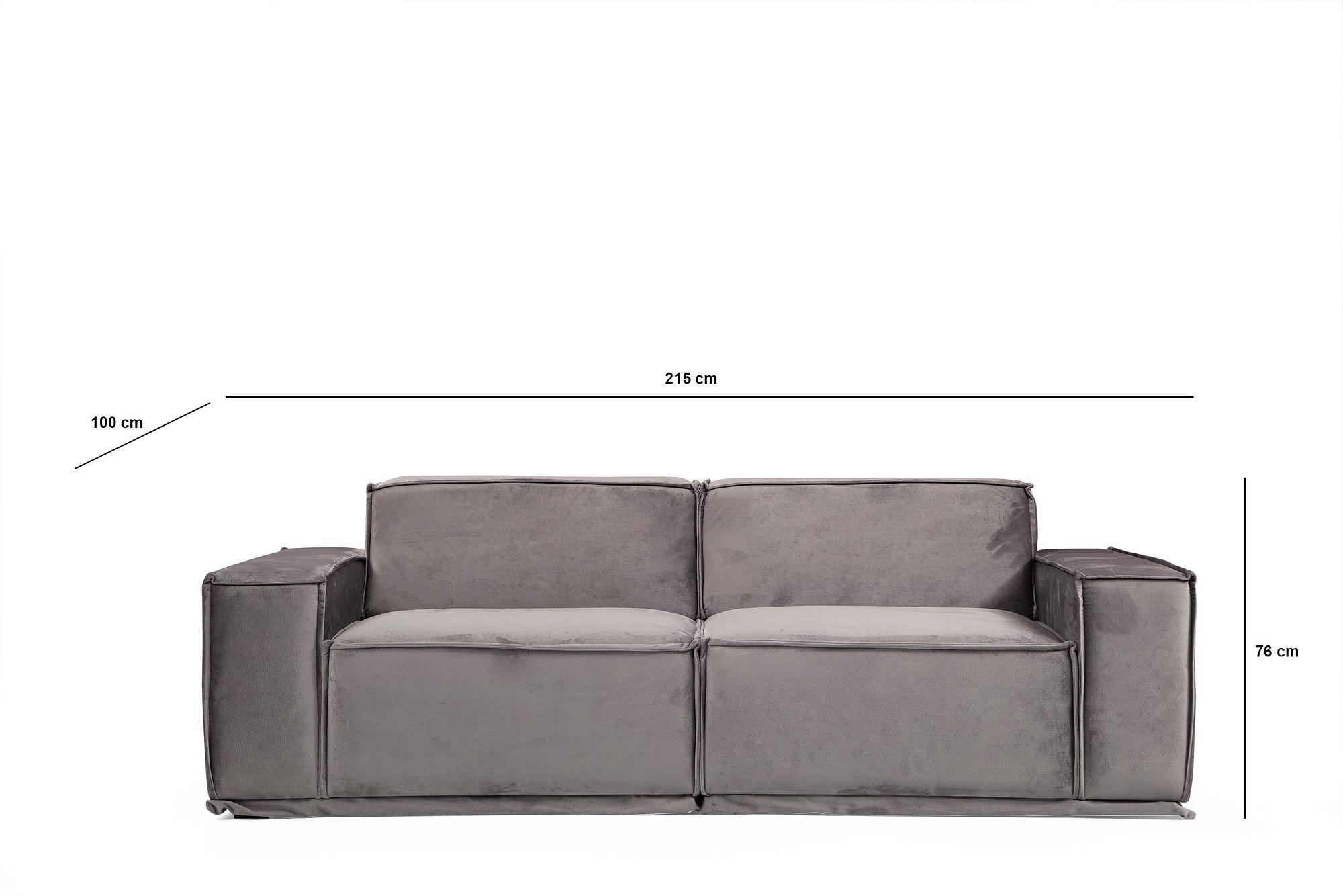 Lego 2-seater sofa grey 5