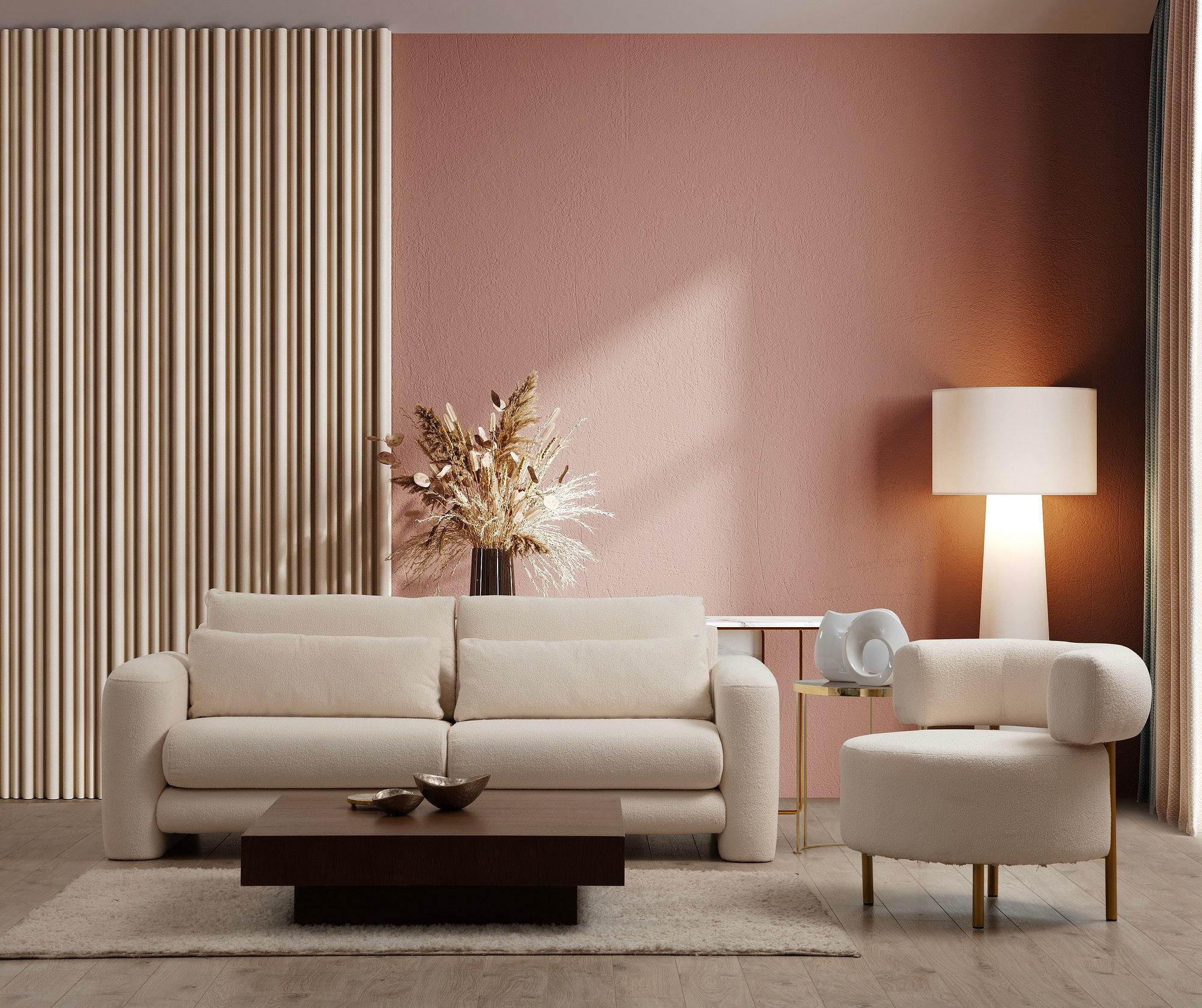 Lily 2-seater sofa cream 1