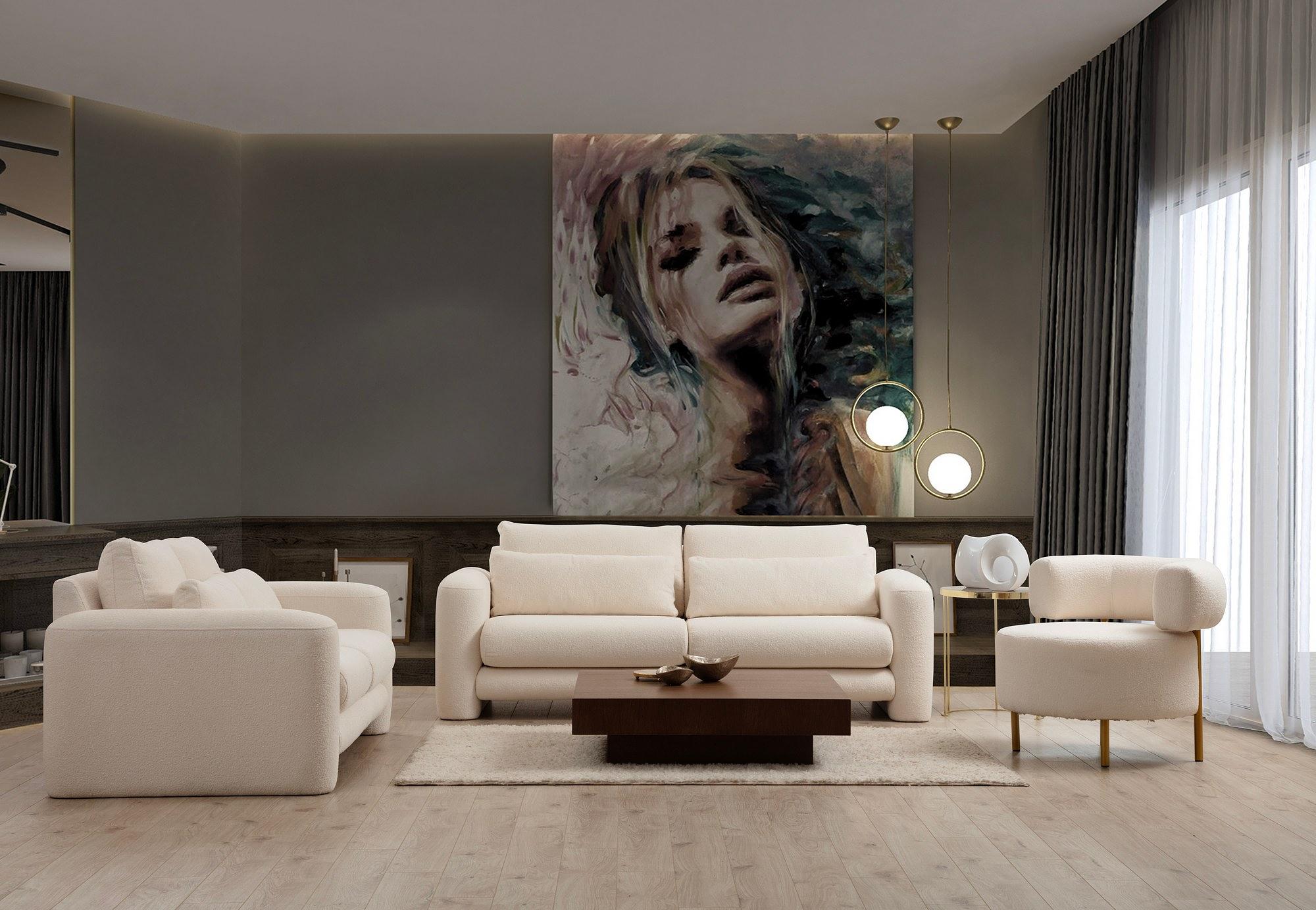 Lily 2-seater sofa cream 2