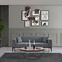 Cofi 3-seater sofa bed light grey 3