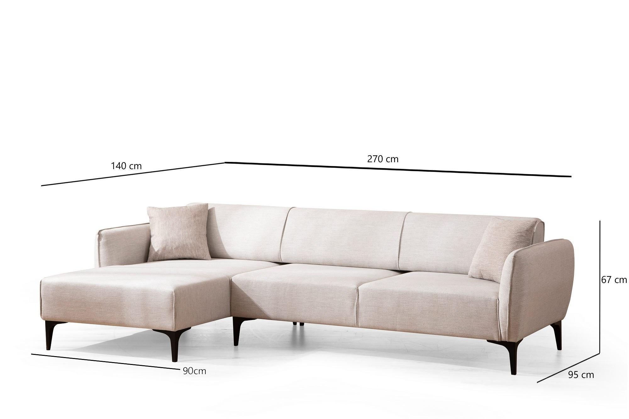 Belissimo Corner Sofa Left White 7