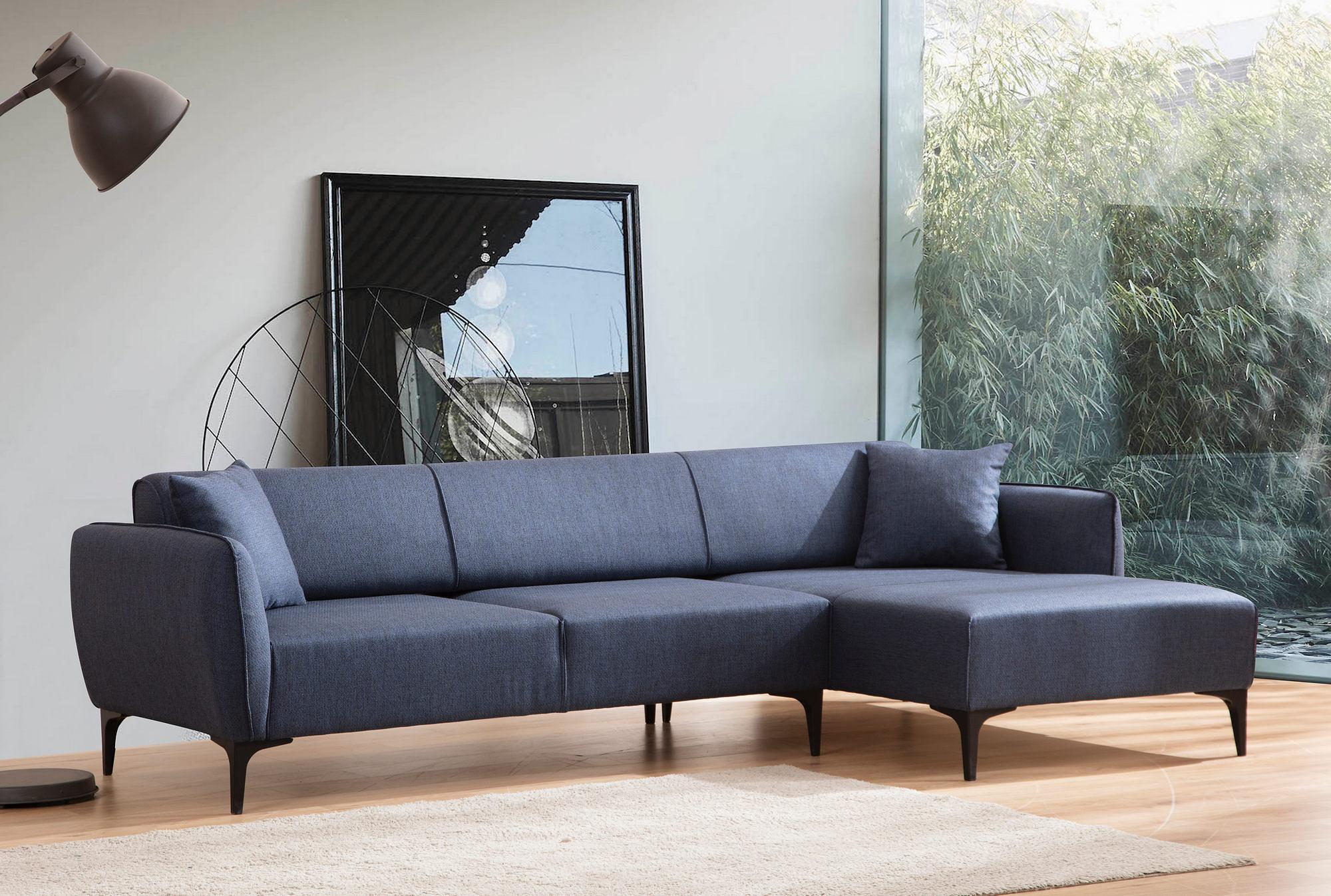 Belissimo Ecksofa Rechts Blau 1