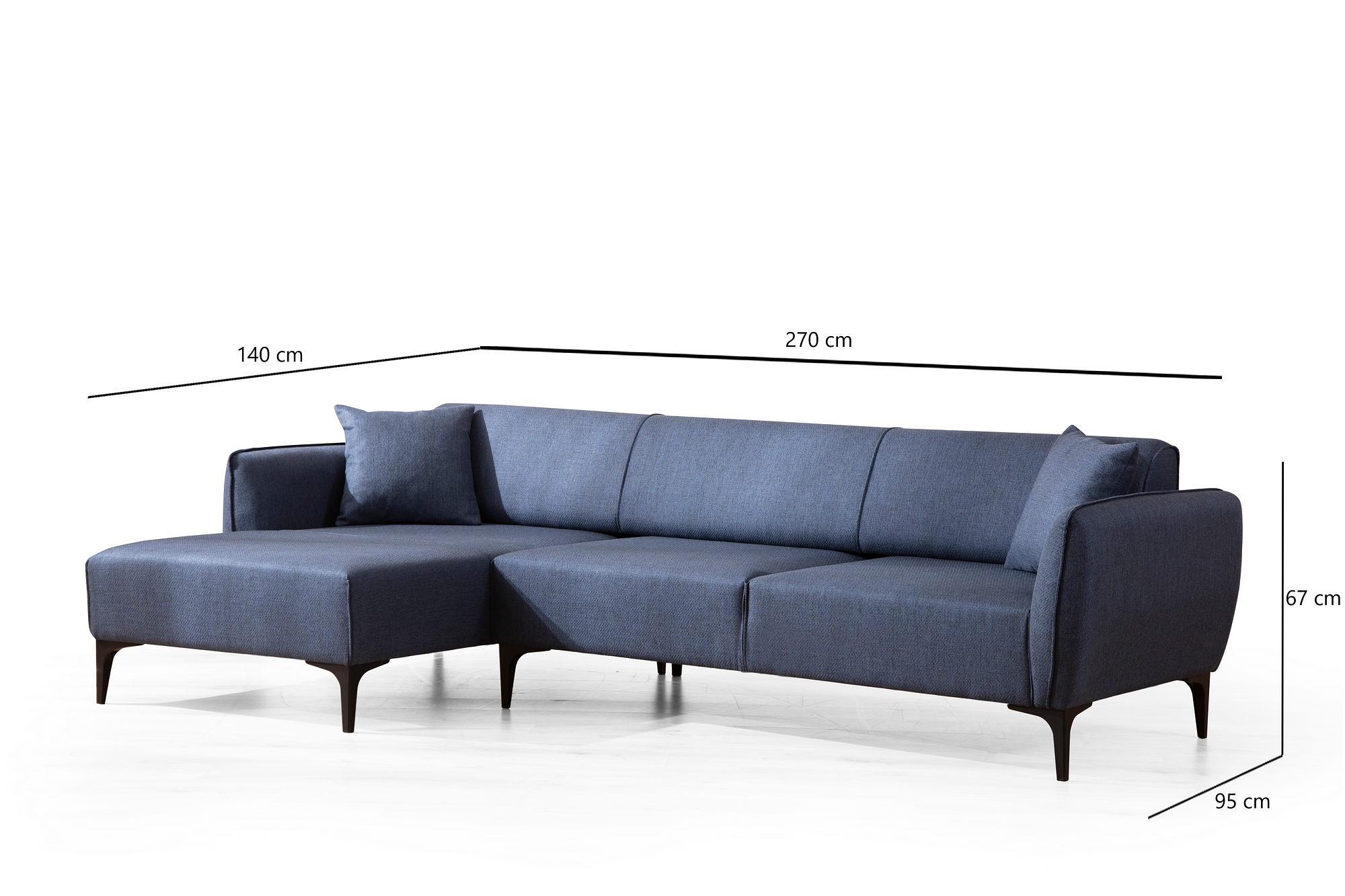Belissimo Divano angolare sinistro blu 7