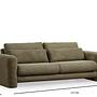 Lily 3-Seater Sofa Green 8