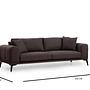 Kenzo 3-Sitzer Sofa Grau 5