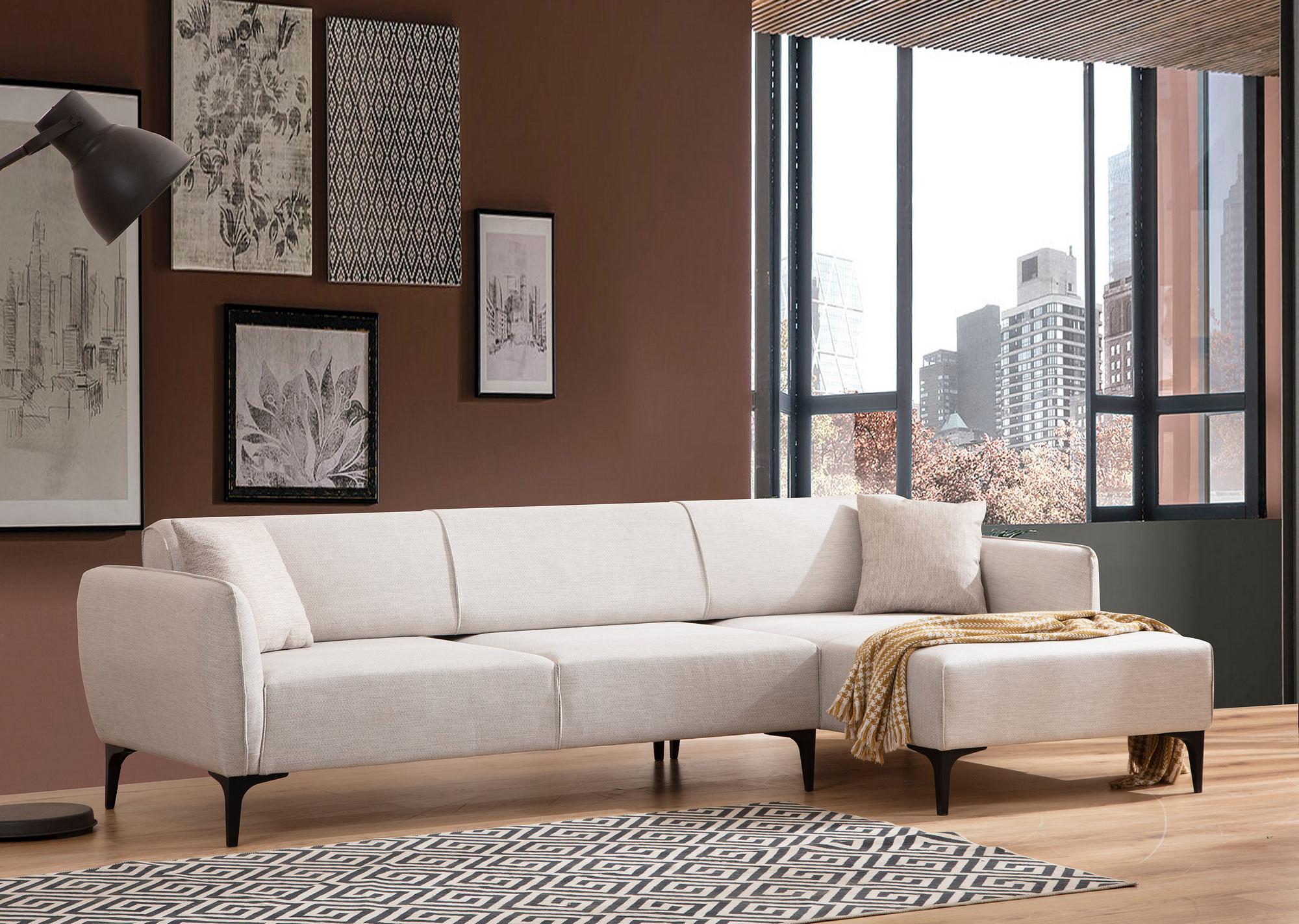 Belissimo Corner Sofa Right White 1