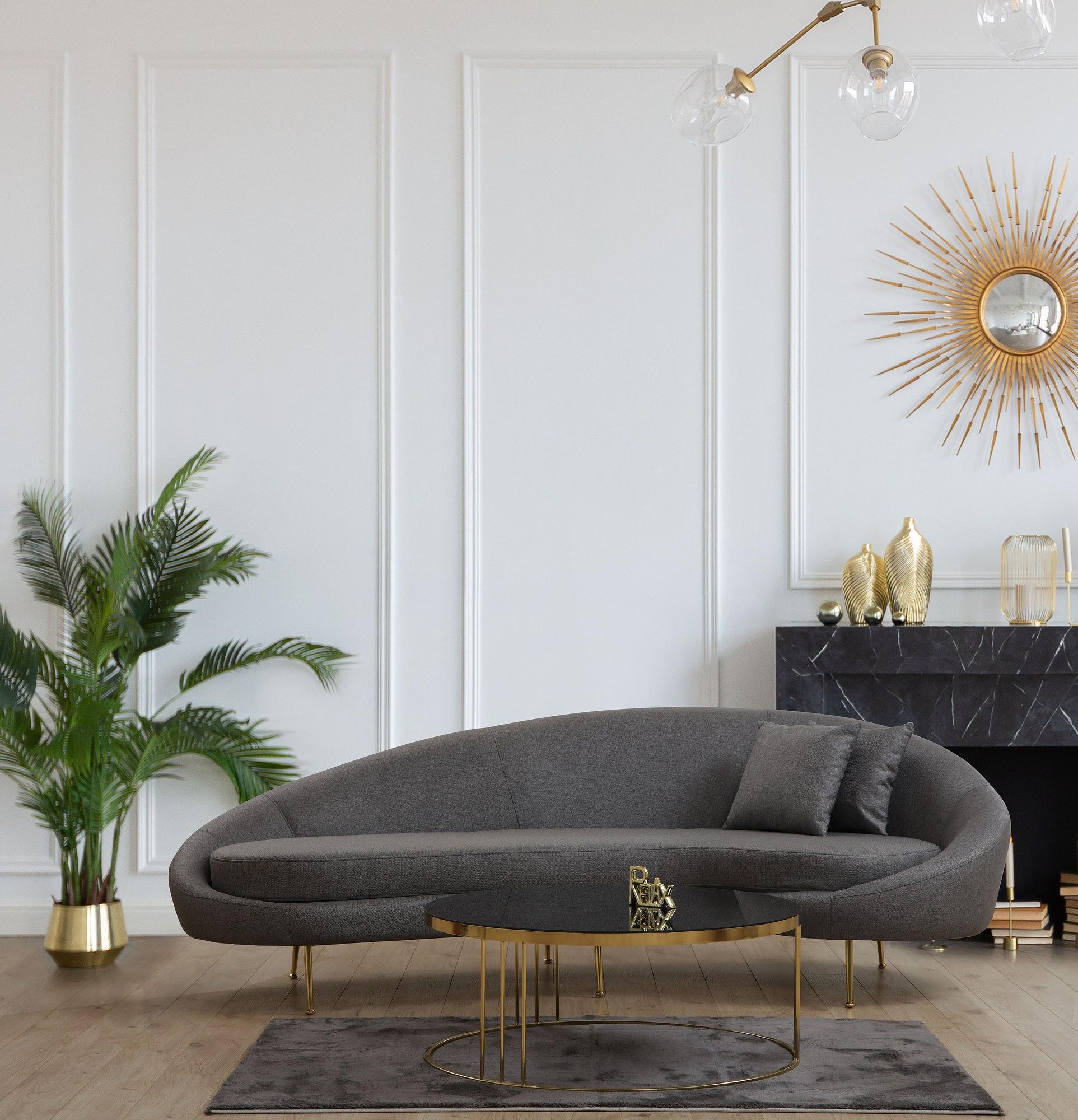 Eses 3-Sitzer Sofa Dunkelgrau 1
