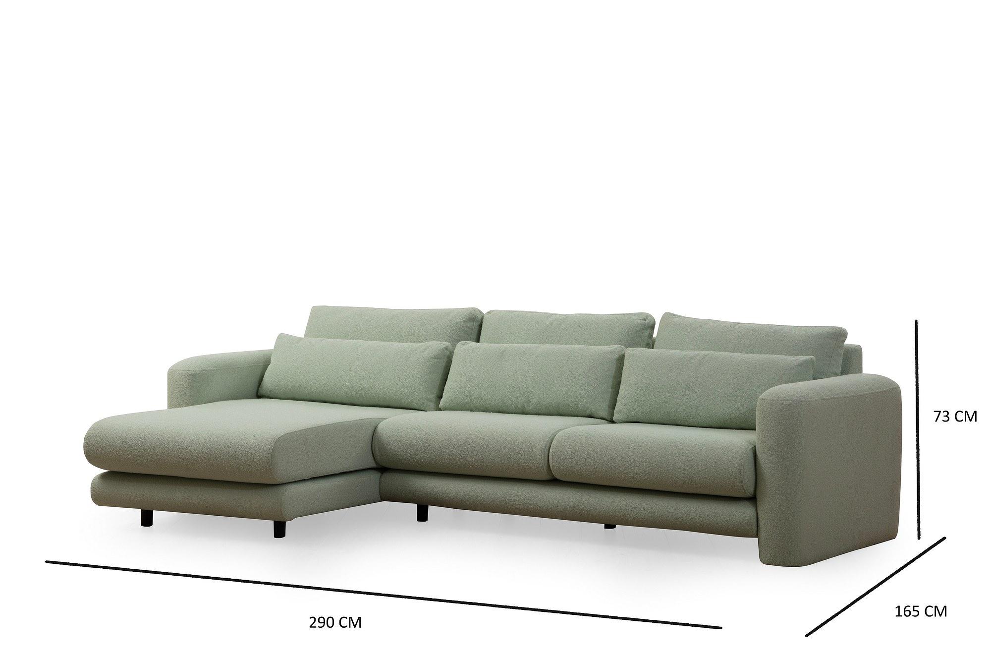 Lily Corner Sofa Left Green 6