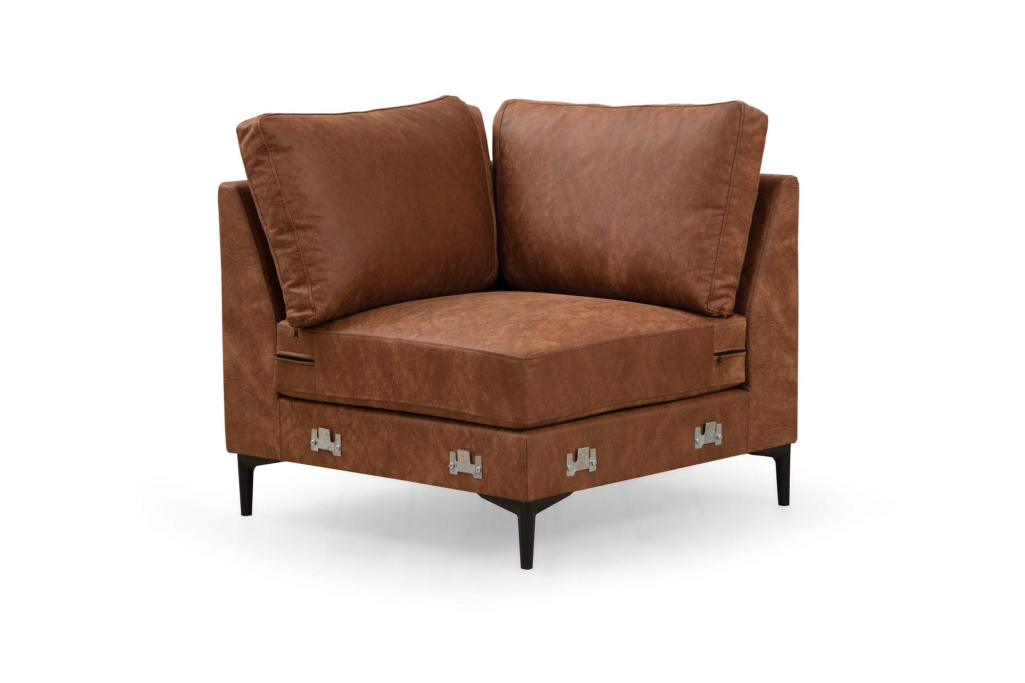 Porto Corner Sofa Brown 8