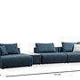 Maya 1 Corner sofa Blue 4