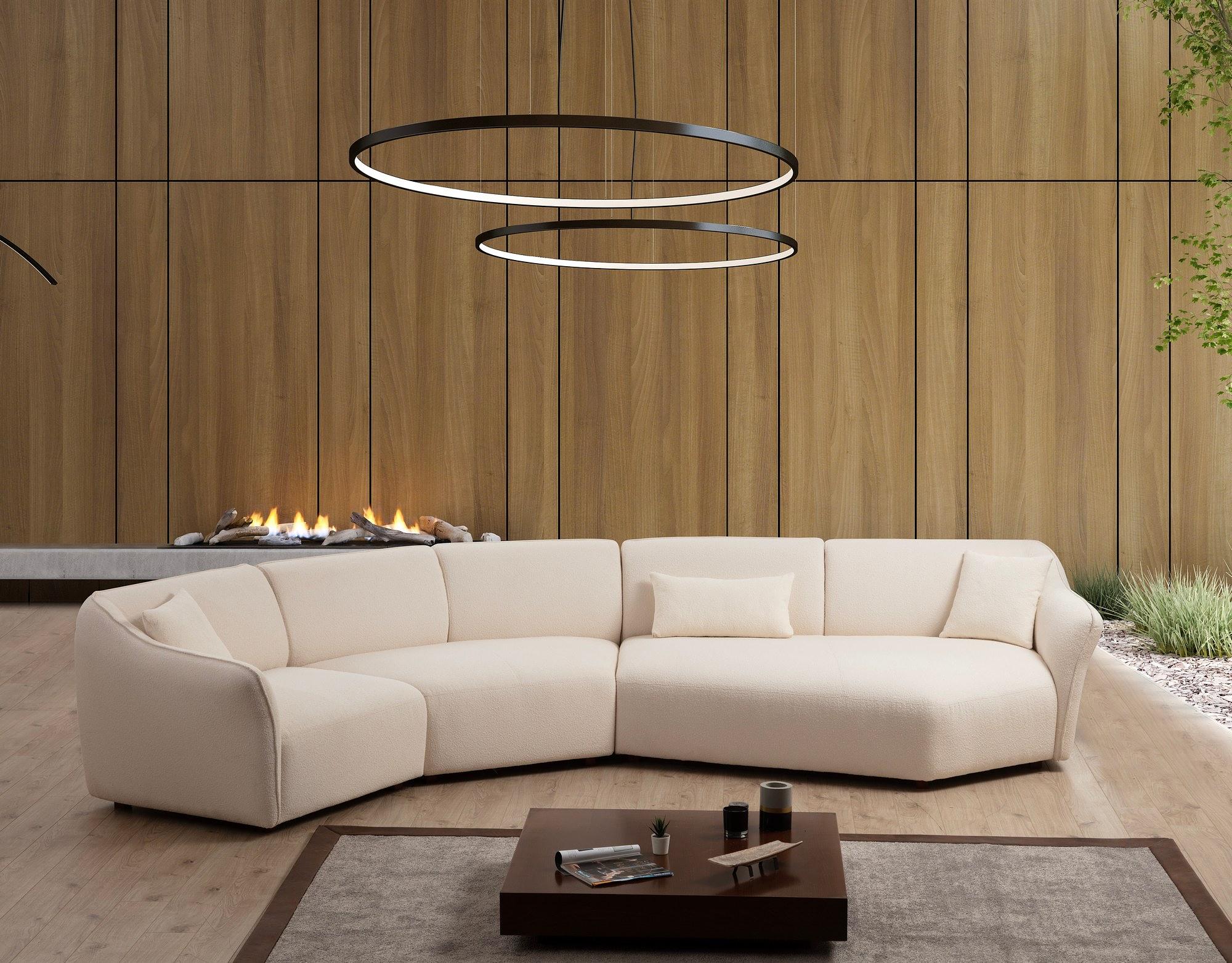 Mentis Corner Sofa Cream 1