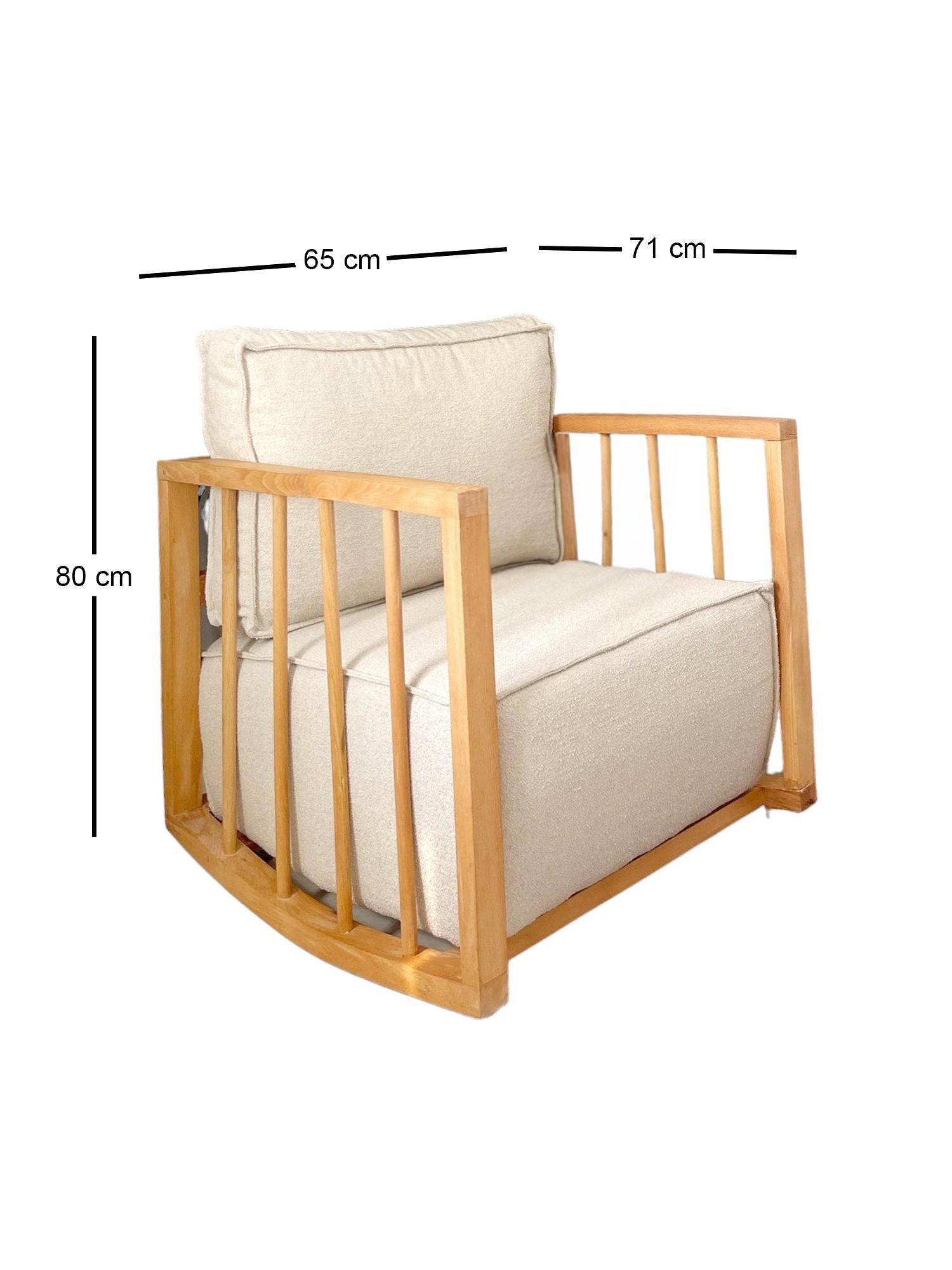 Rocking children's chair Teddy White 2