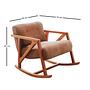 Nini Rocking Children's Chair Velvet Camel 7