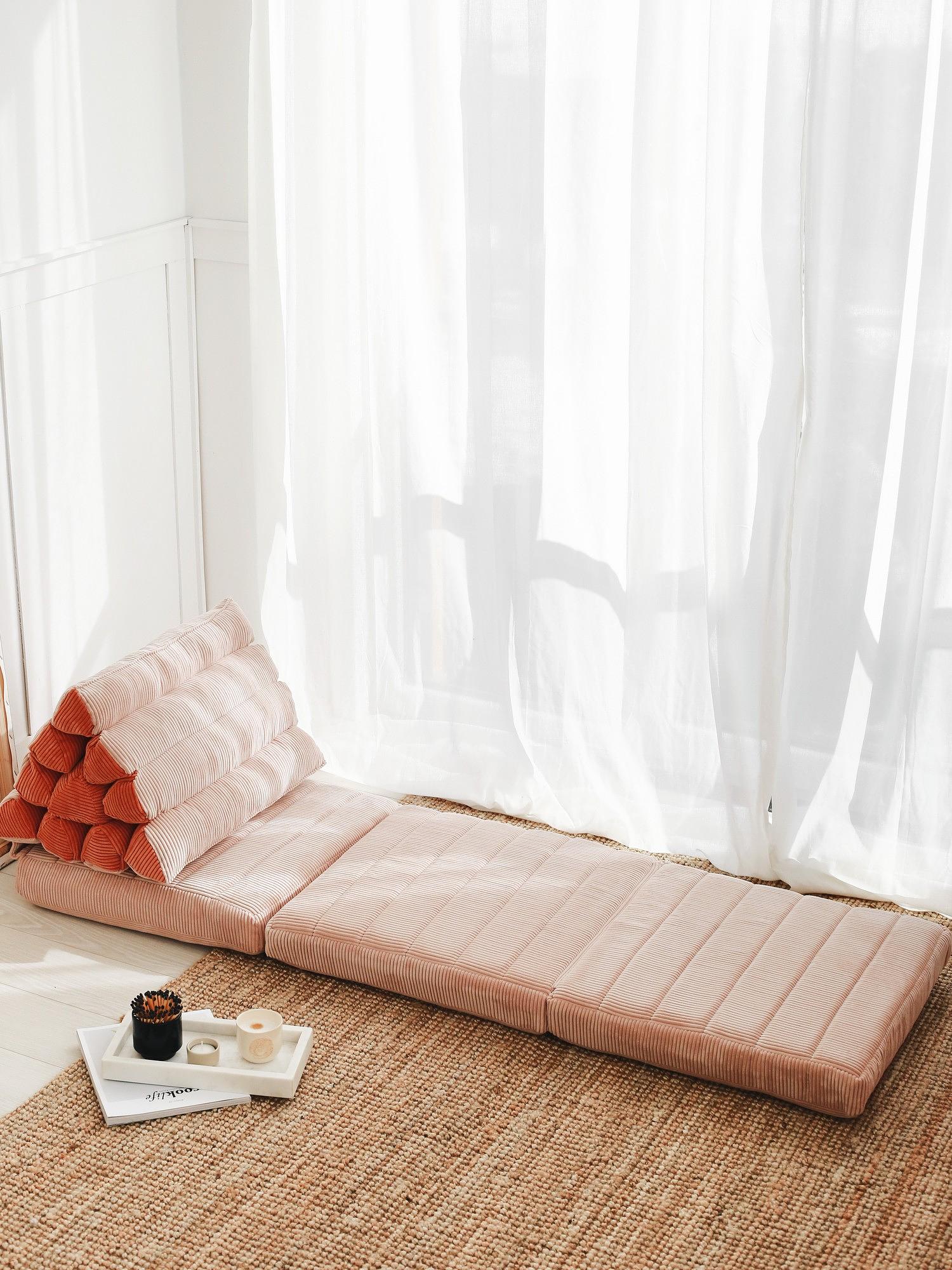The Keyf Foldable Pillow Velvet Pink 1
