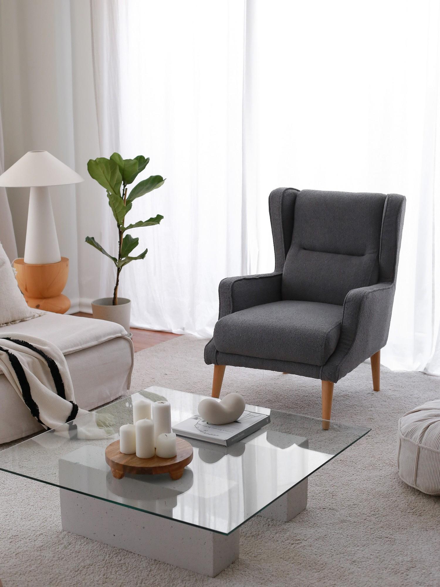 Klam Armchair Smoke Grey 1