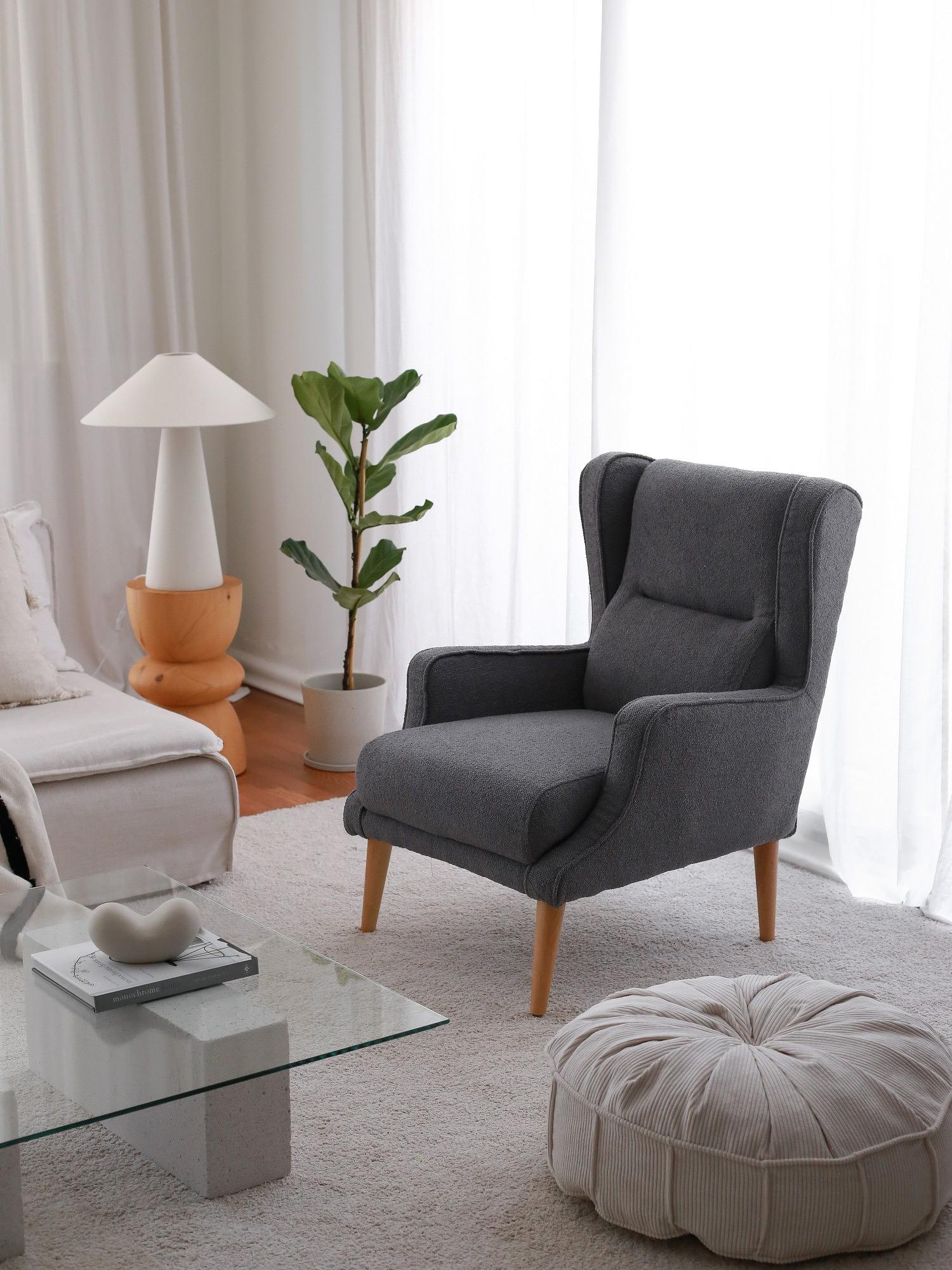 Klam Armchair Smoke Grey 2