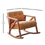 Nini Rocking Children's Chair Velvet Yellow 5