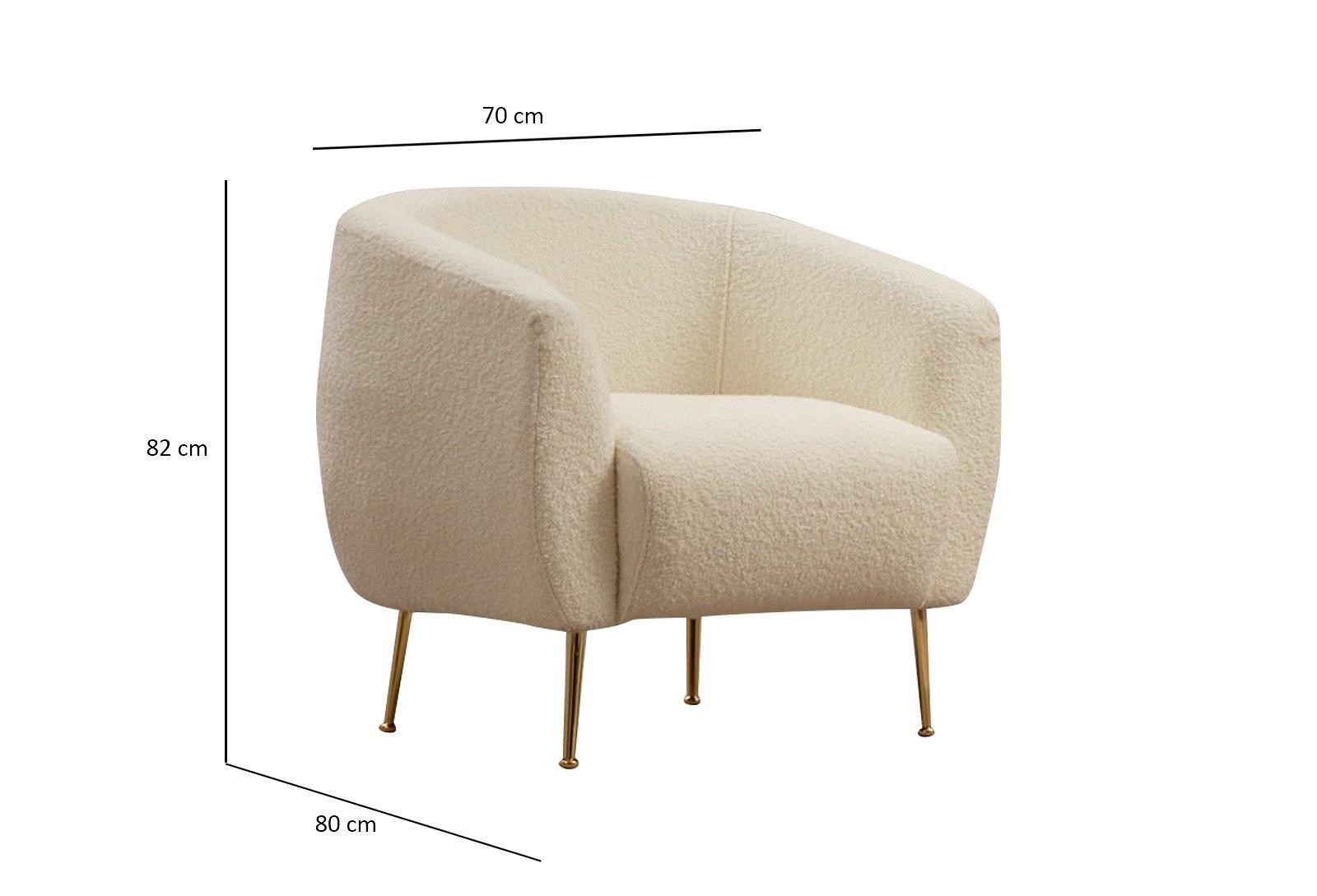 This armchair bouclé cream 4