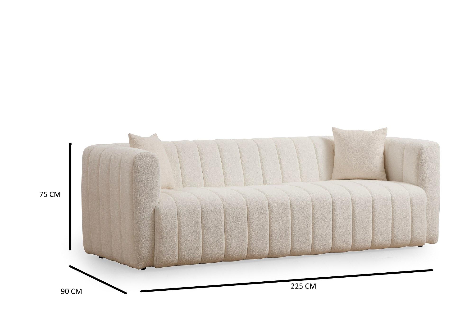 Royal 3-seater sofa cream 5