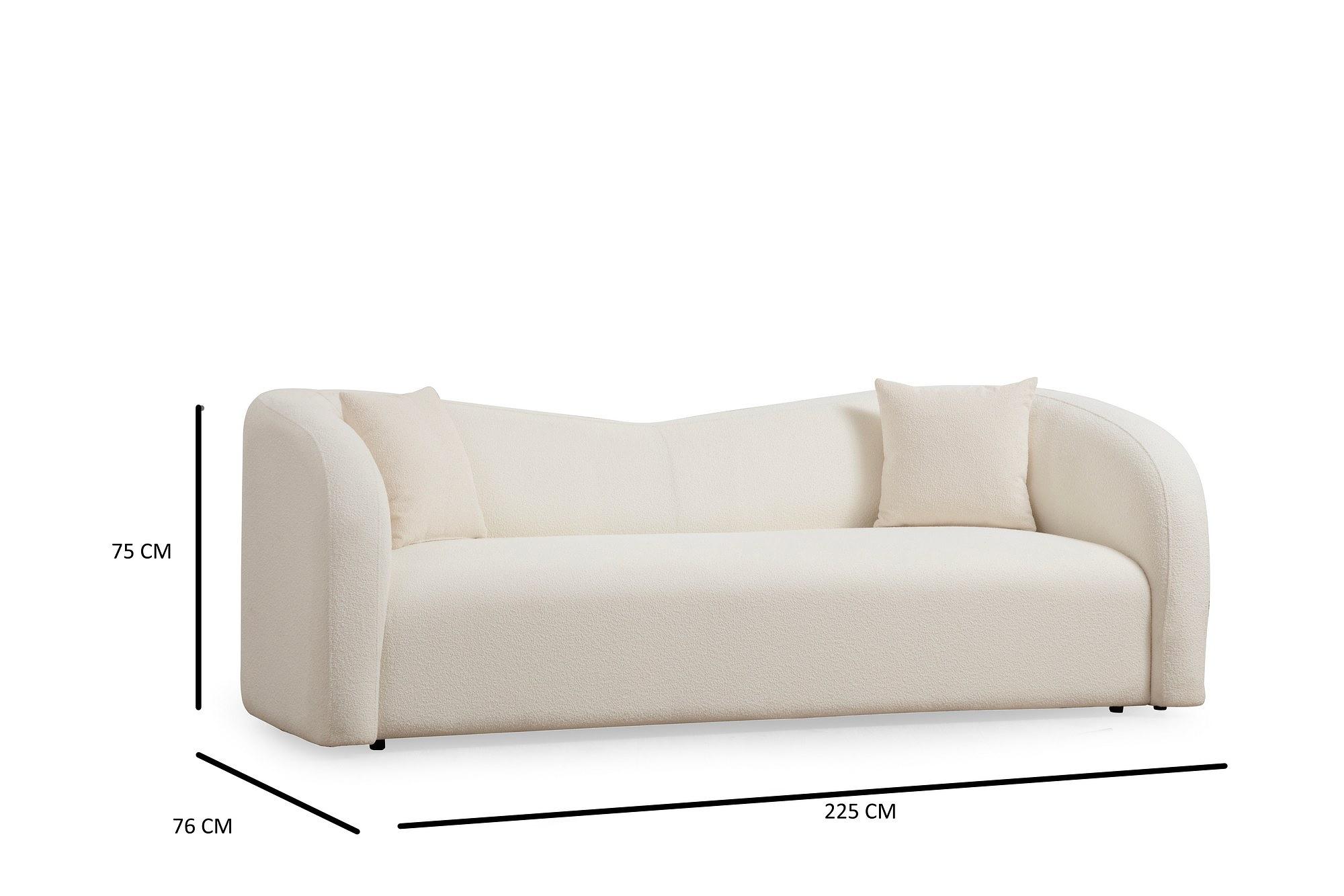 Asos 3-seater sofa cream 6