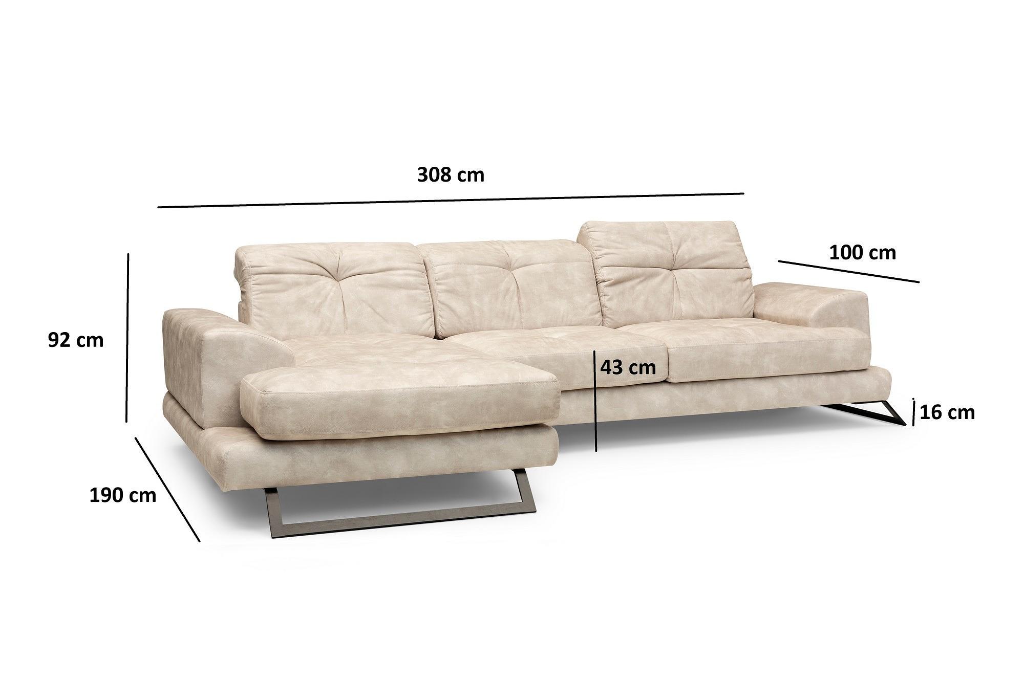 Frido Ecksofa Links Beige 9
