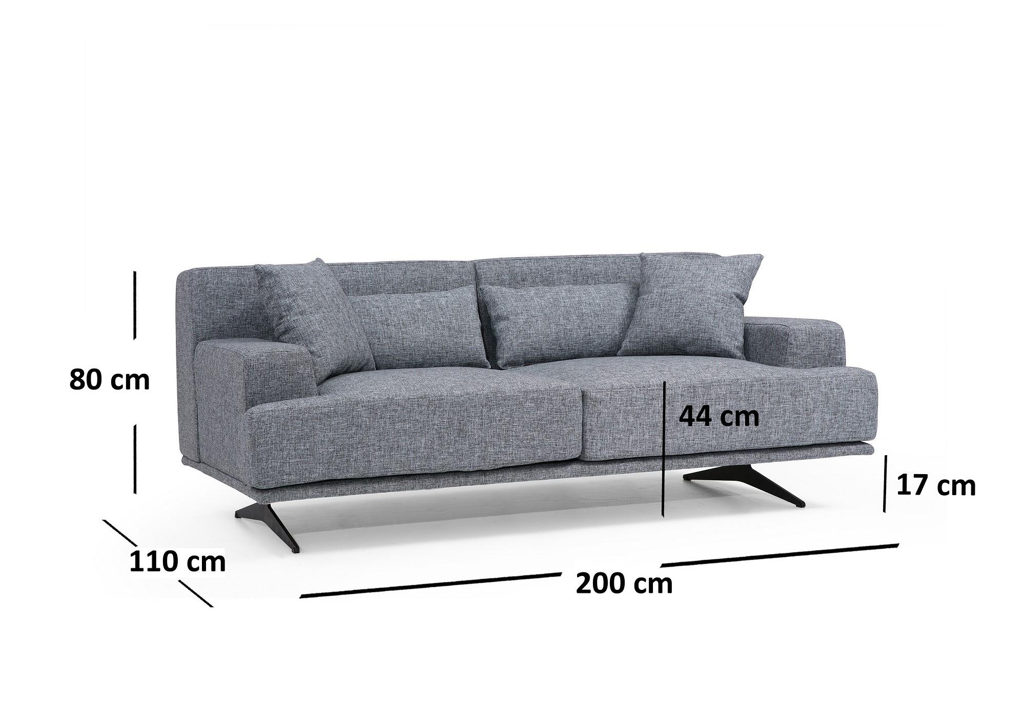 Bentley 2-seater sofa gray 7