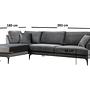 Papira Ecksofa Links Anthrazit 6
