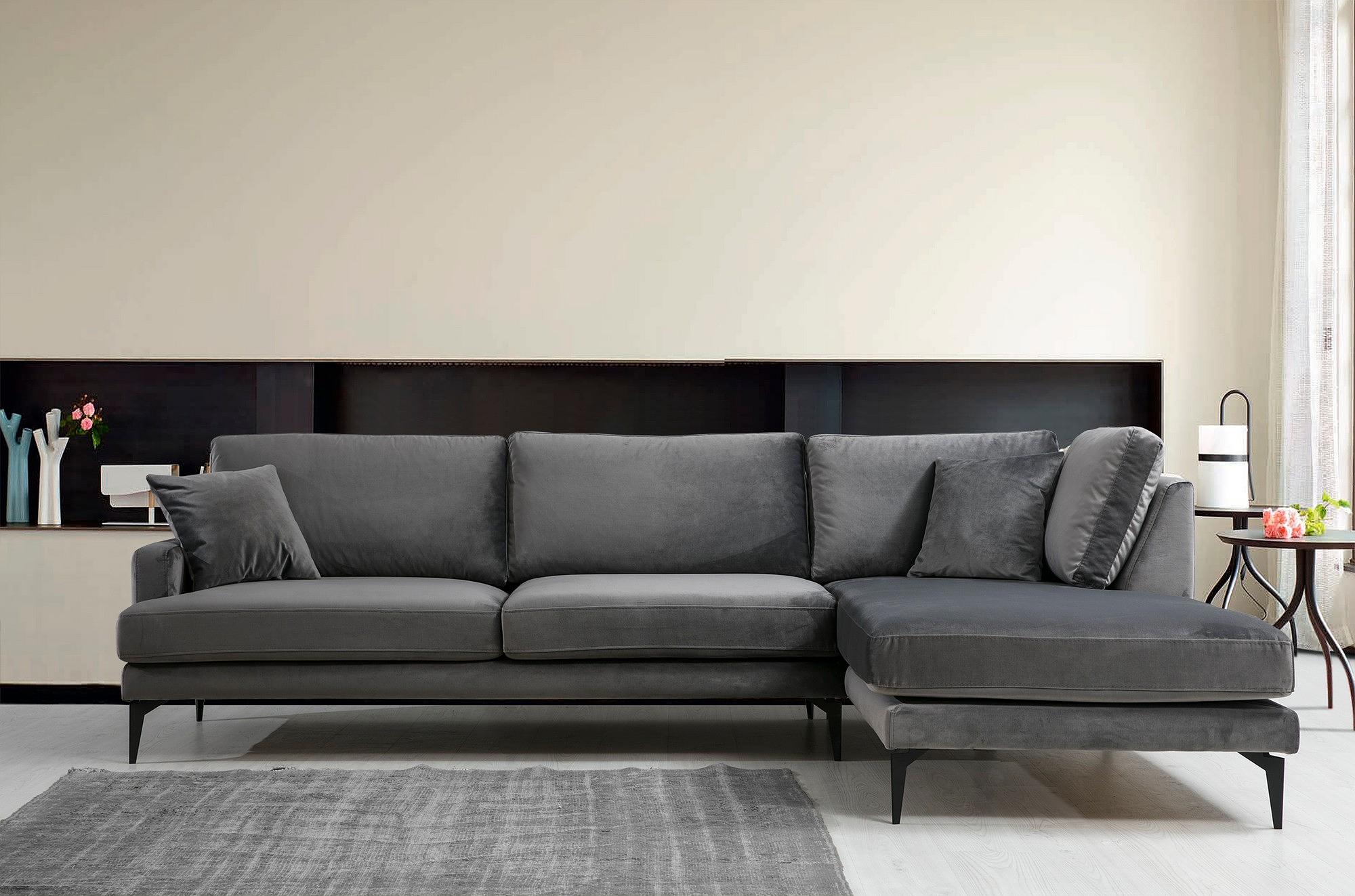 Papira Ecksofa Rechts Anthrazit 2