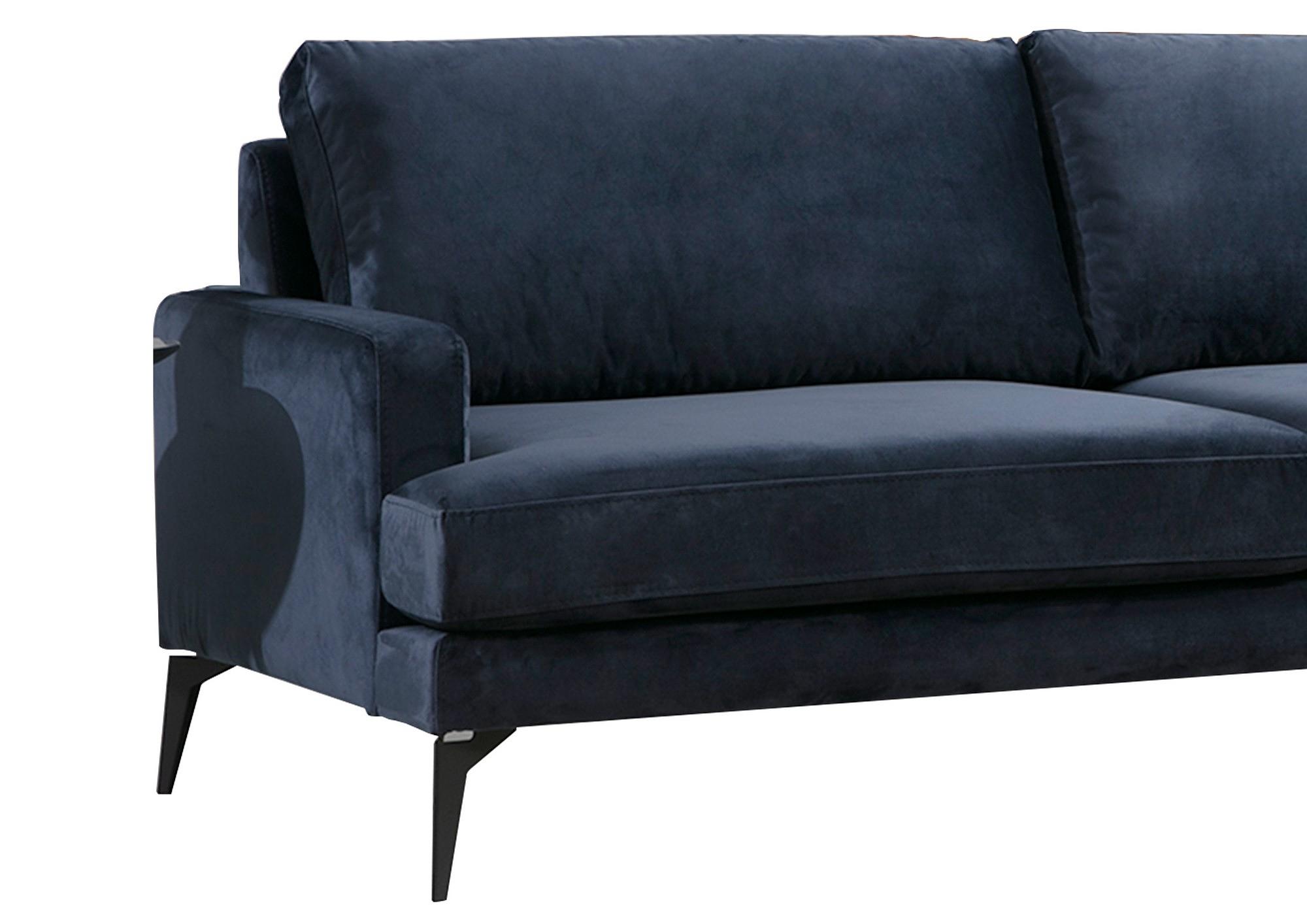 Papira Ecksofa Rechts Marineblau 4