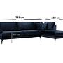Papira corner sofa Right Navy Blue 5