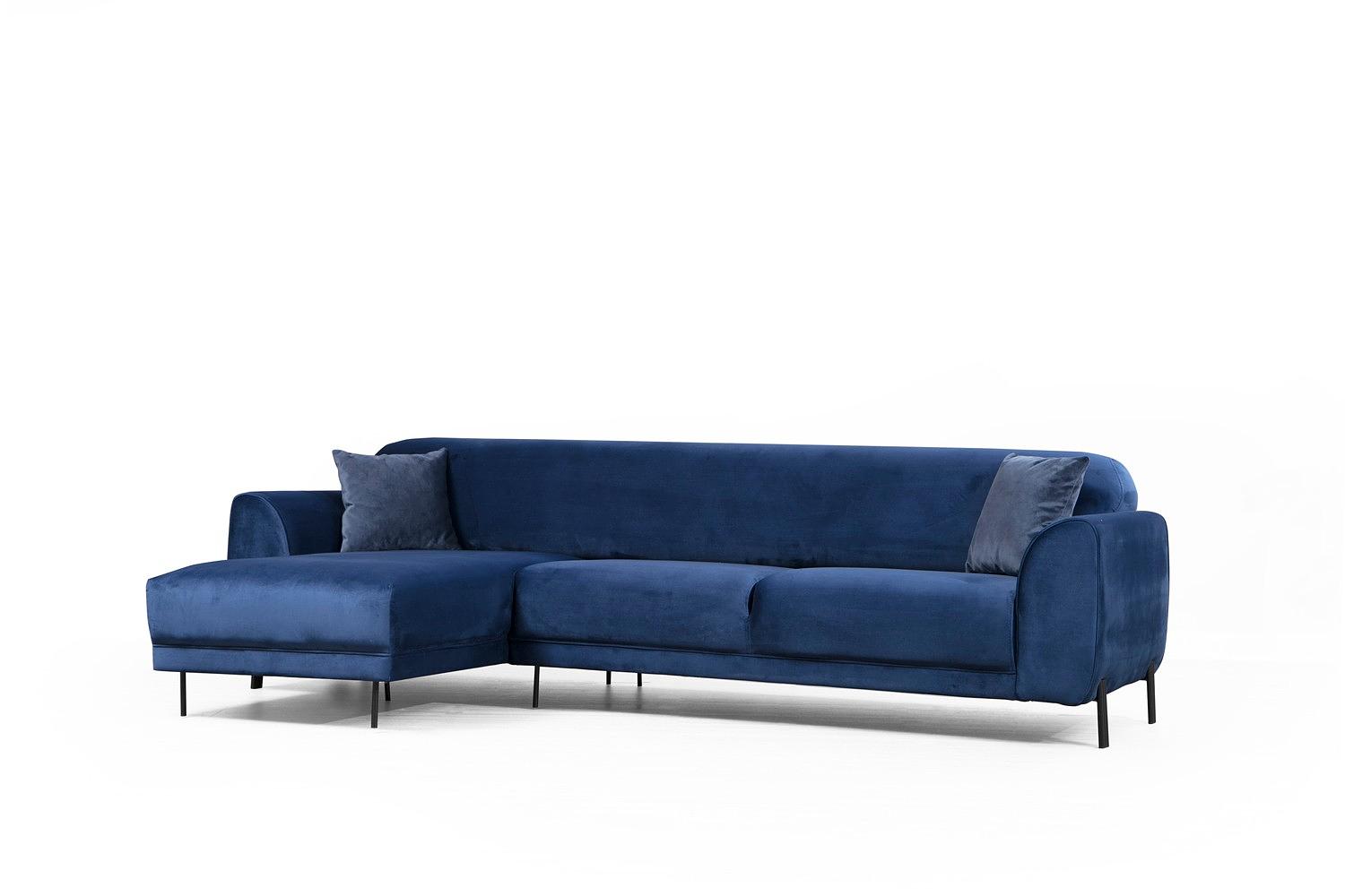 Image Corner Sofa Left Navy Blue 0