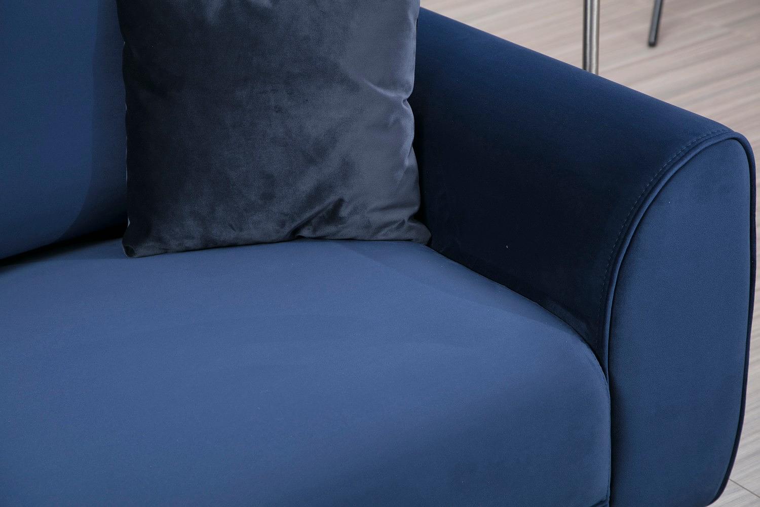 Image Corner Sofa Left Navy Blue 5