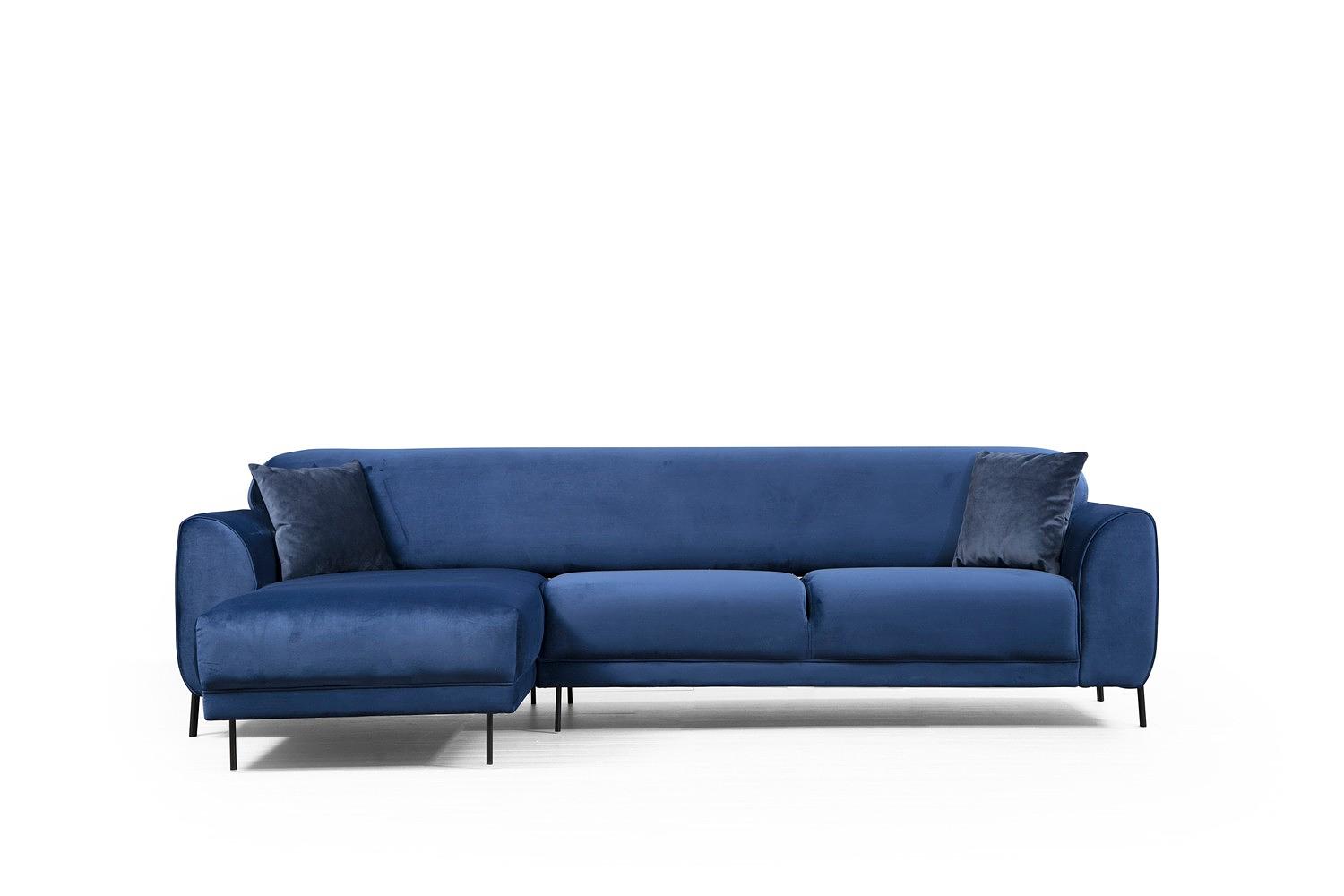 Image Corner Sofa Left Navy Blue 8
