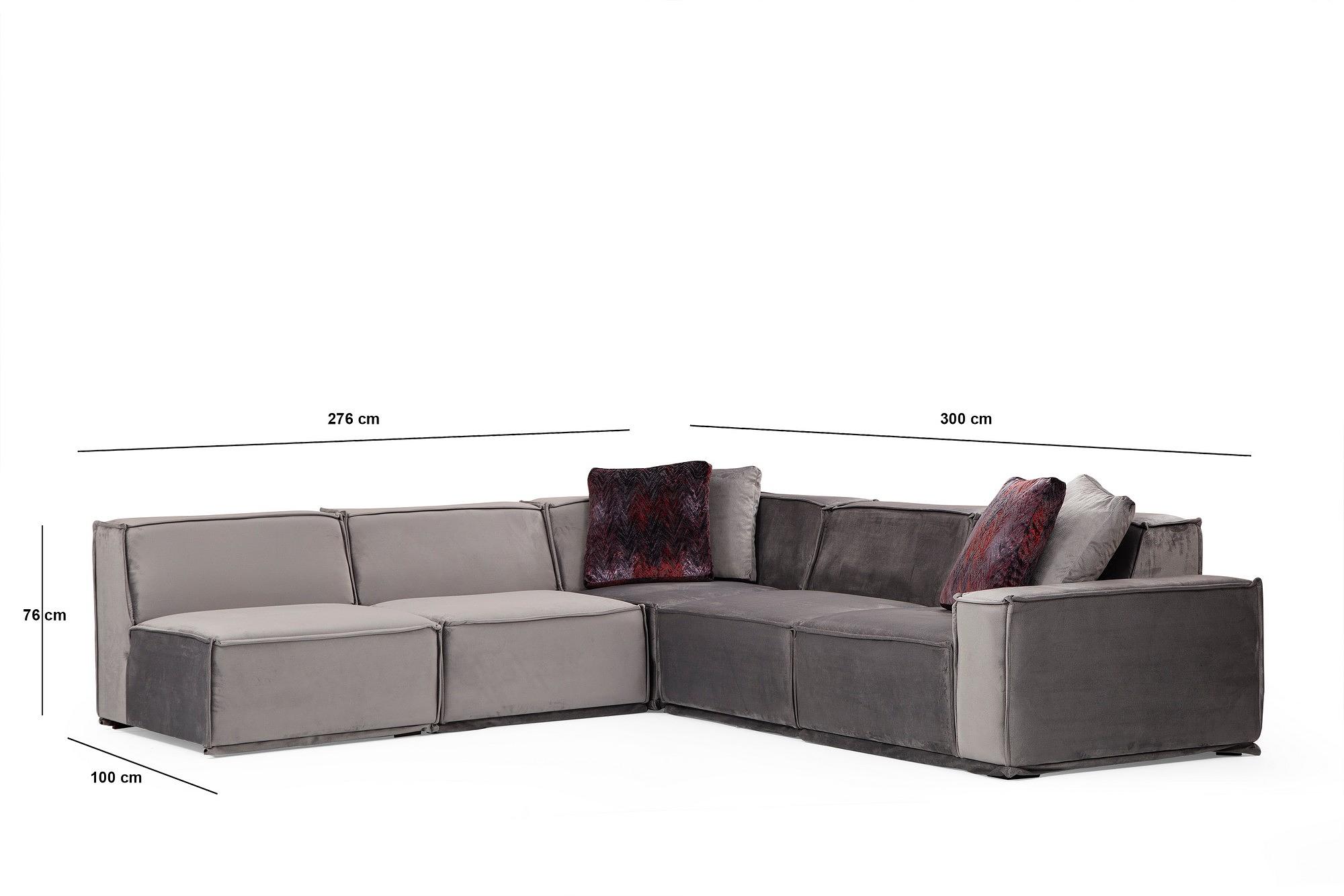 Lego 5 corner sofa grey 9