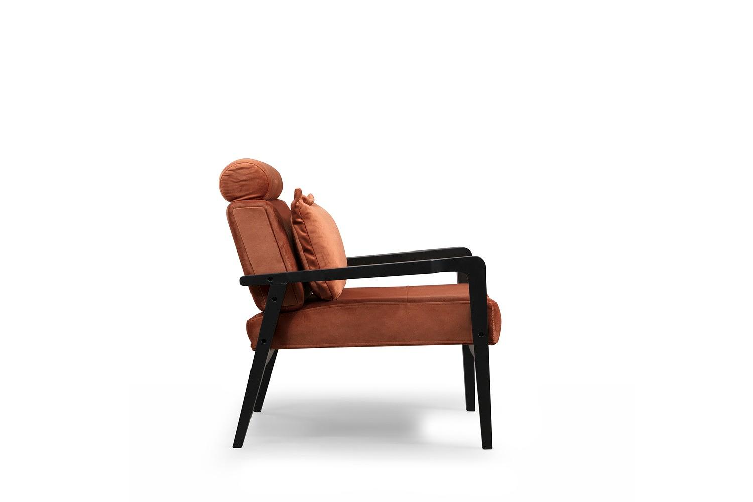 Apollo armchair cinnamon brown 5