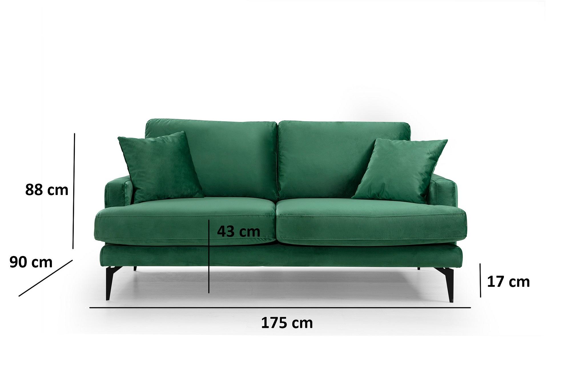 Papira 2-seater sofa Green 3